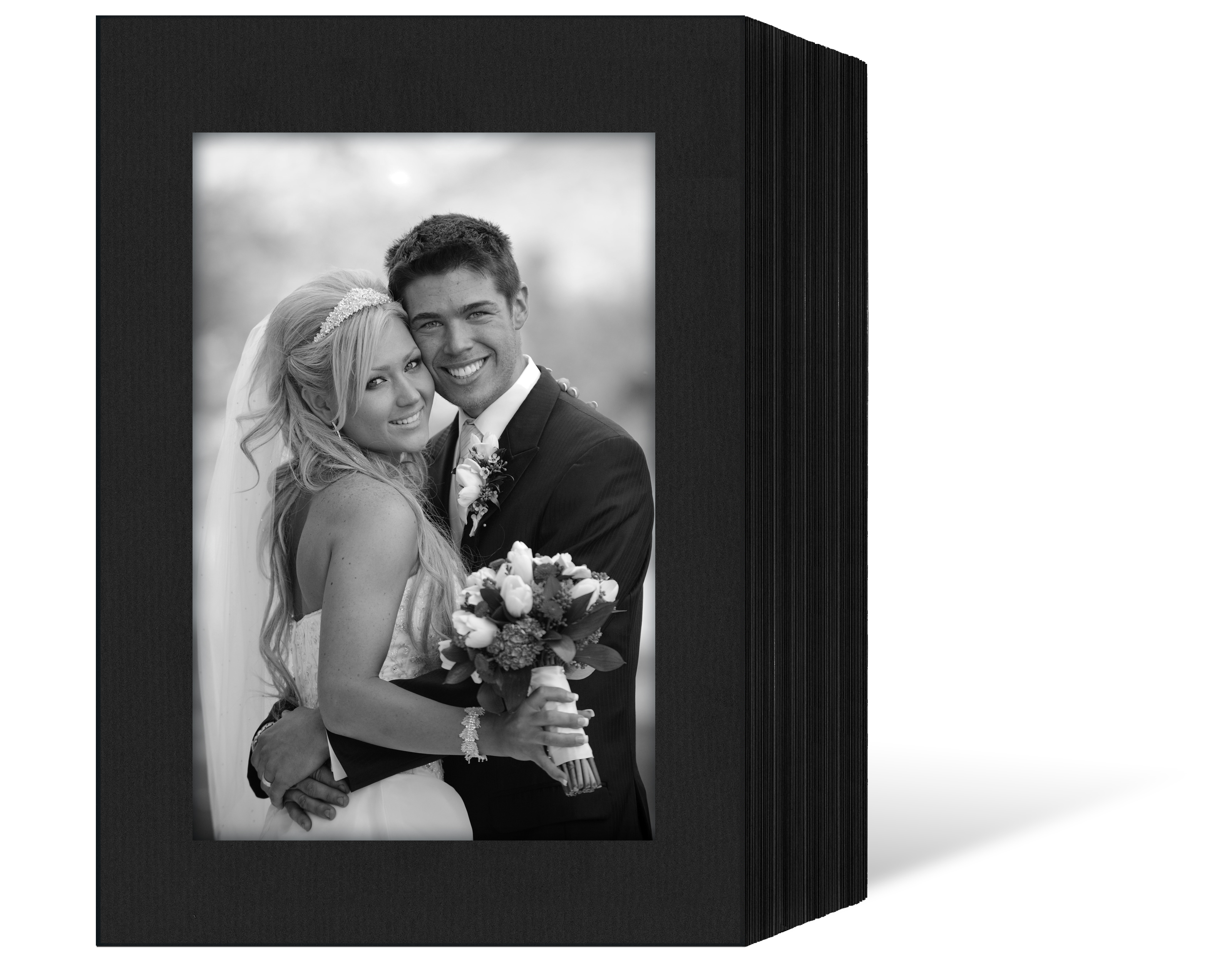 Endlosleporello für 13x19 cm - schwarz - schwarz gerippte Maske - 100 Teile