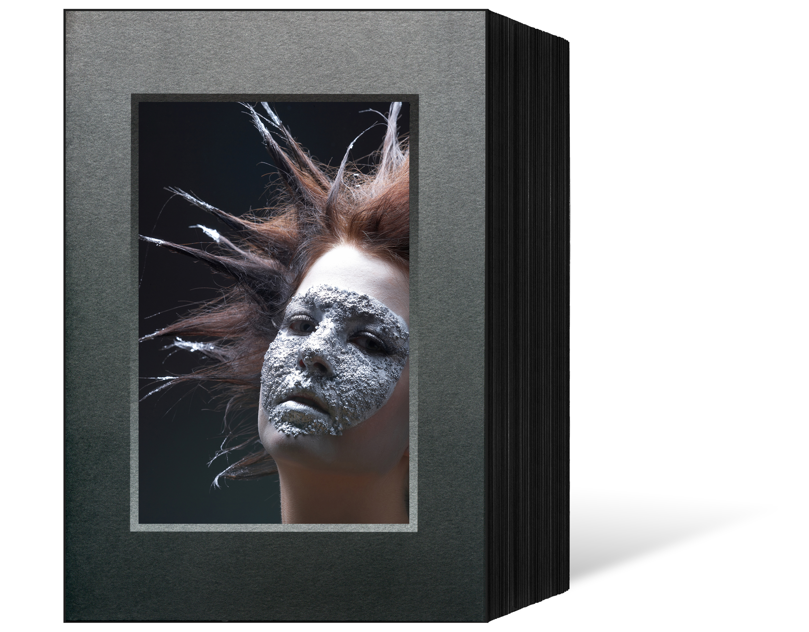 Endlosleporello für 13x18 cm - schwarz - schwarz/silber Maske - silber Rand - 50 Teile
