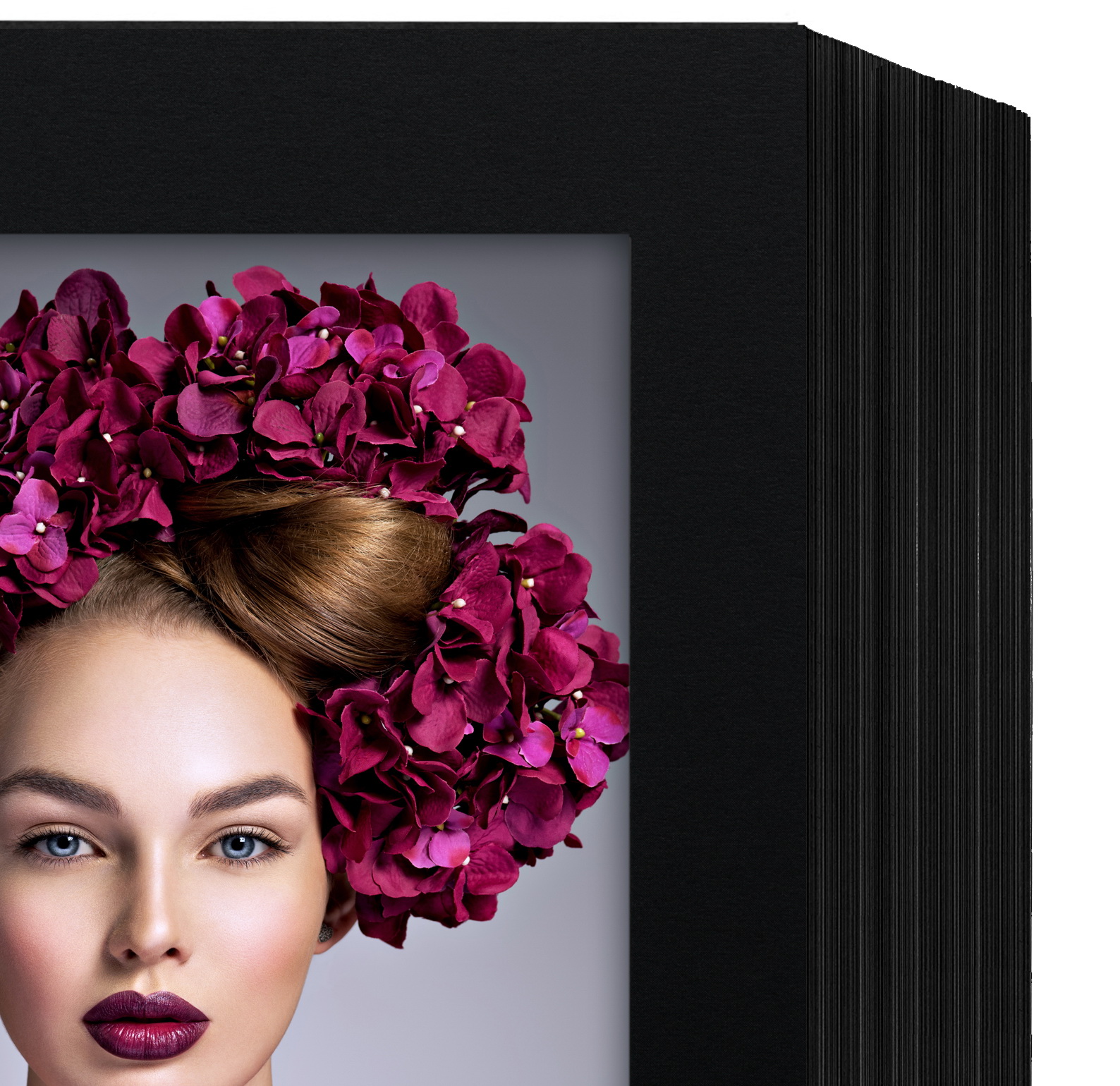 Endlosleporello für 10x15 cm - schwarz - schwarz  matte Maske - 50 Teile