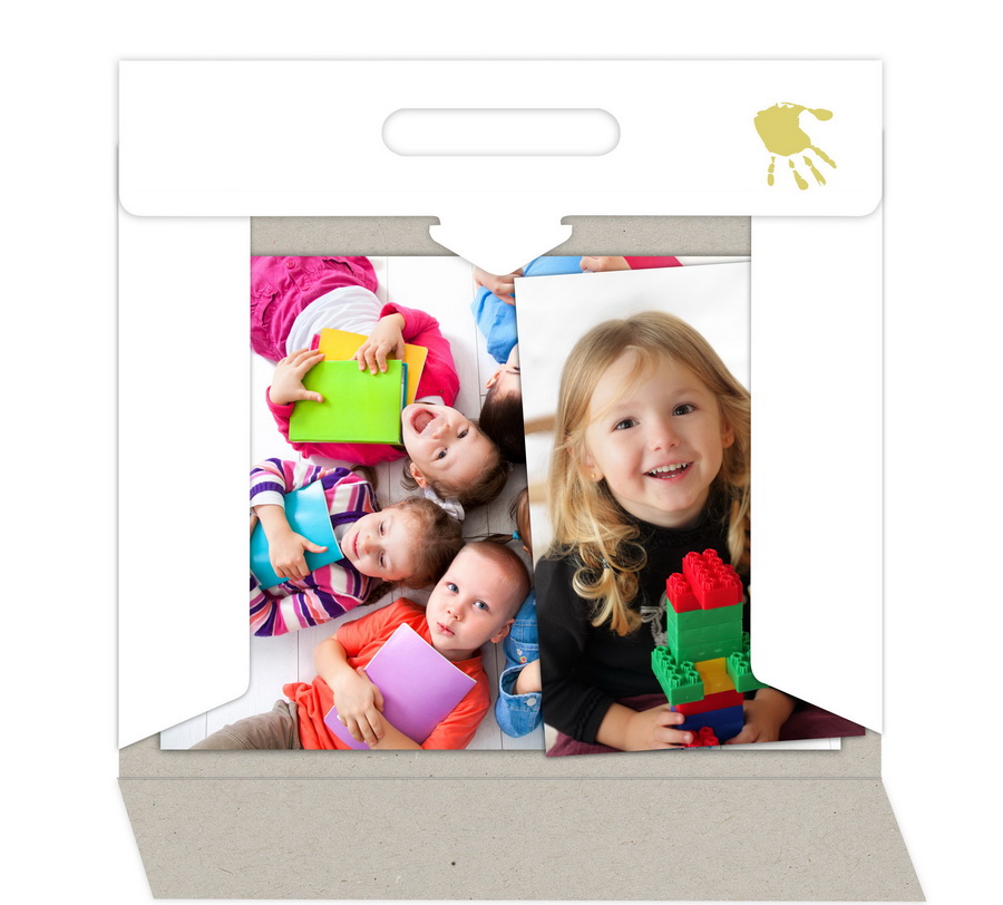 25 Stück Motivtaschen ohne Fenster Hände 30x24 cm