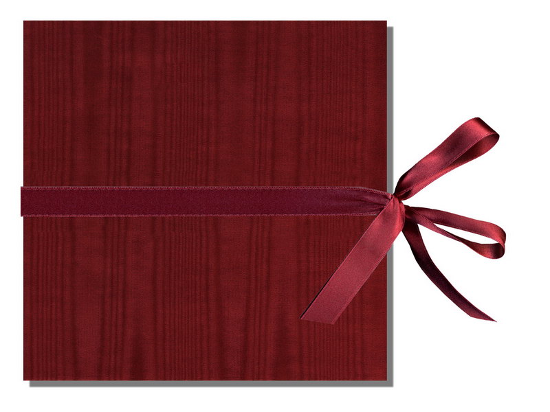 Kurz-Leporello mit Satinschleife Serie "Moiré"