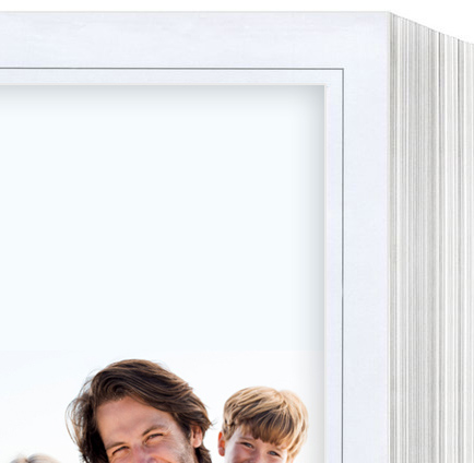 Endlosleporello  für 20x30 cm - weiß - weiße glänzende Maske - grauer Rand - 100 Teile