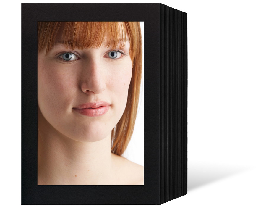 Endlosleporello für 15x20 cm - schwarz - schwarze matte Maske - ohne Rand - 100 Teile