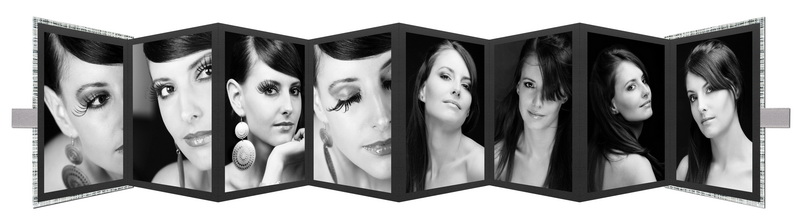 Leporello-Einbanddeckel, 2 tlg.+ Schleife "70's" - Auslaufmodell