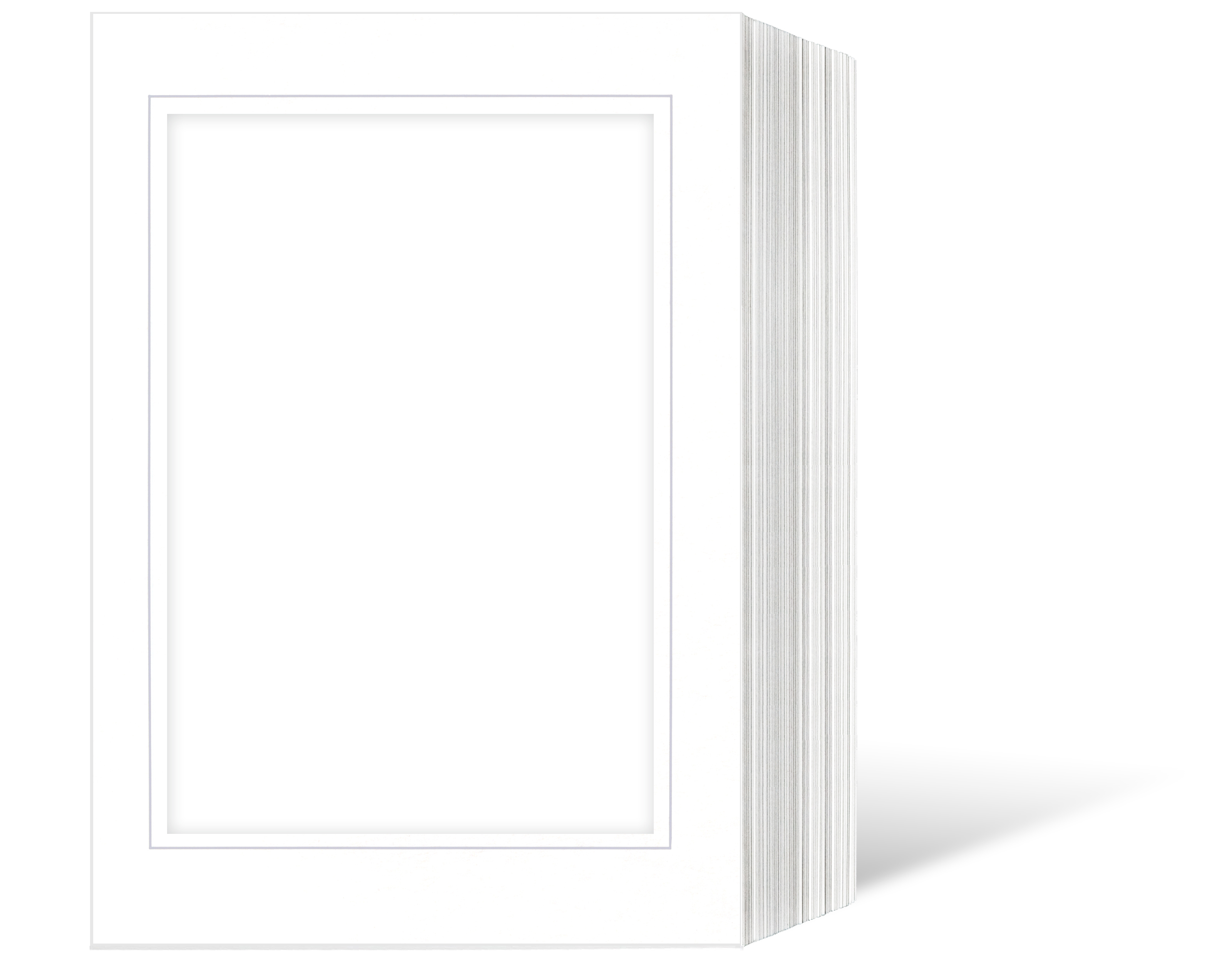 Endlosleporello für 10x15 cm - weiß - weiß glänzende Maske - graue Umrandung - 50 Teile