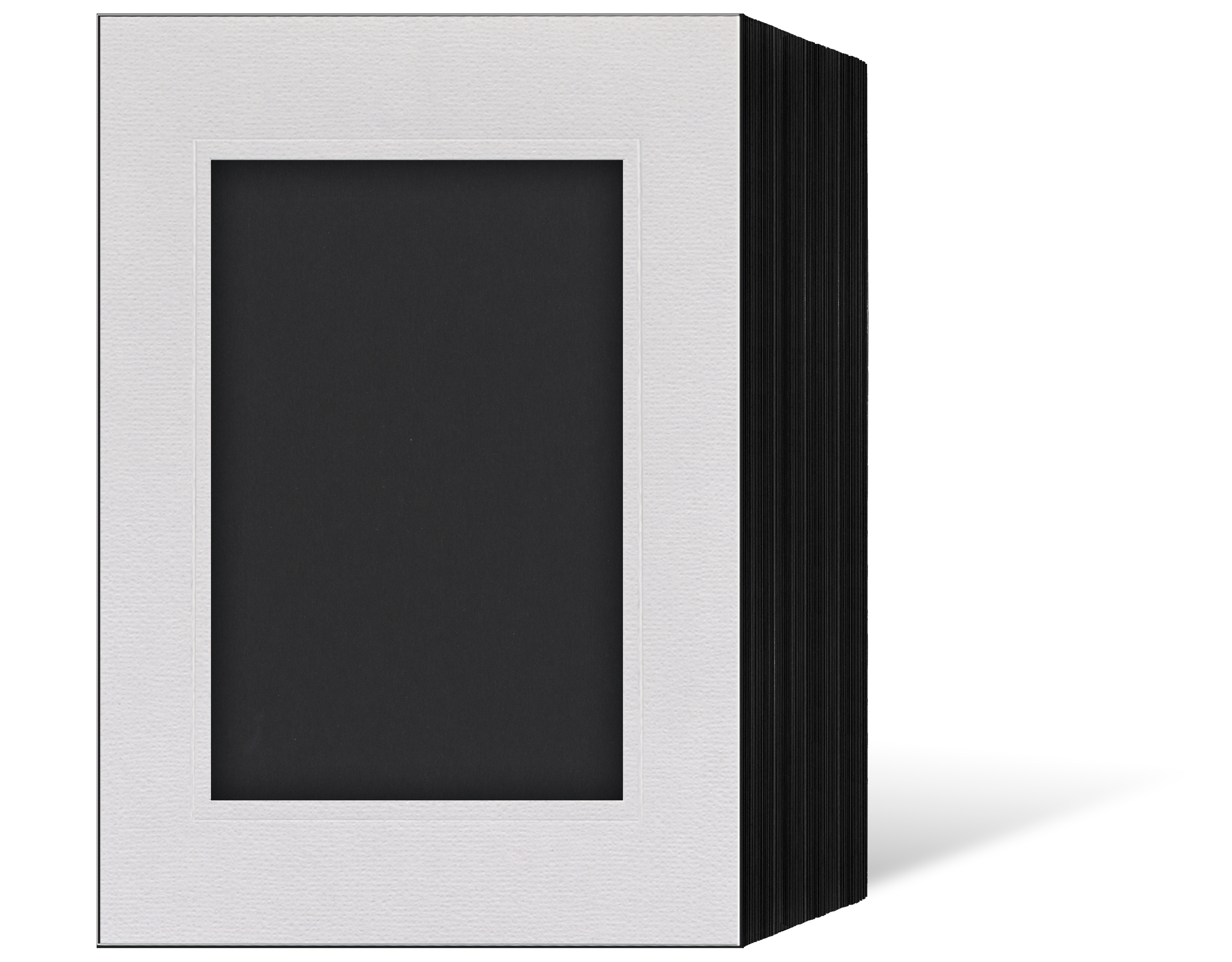 Endlosleporello für 13x18 cm - schwarz - graue filzgeprägte Maske - Blindprägung - 50 Teile