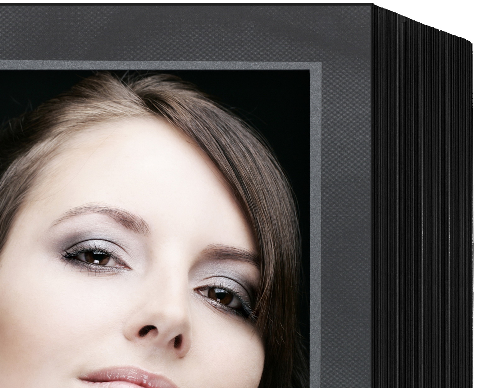 Endlosleporello für 13x18 cm - schwarz - schwarz/silber Maske - silber Rand - 100 Teile