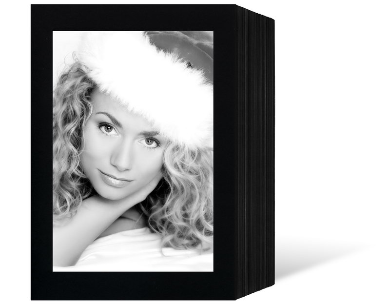 Endlosleporello  für 18x24 cm - schwarz - schwarze matte Maske - ohne Rand - 50 Teile