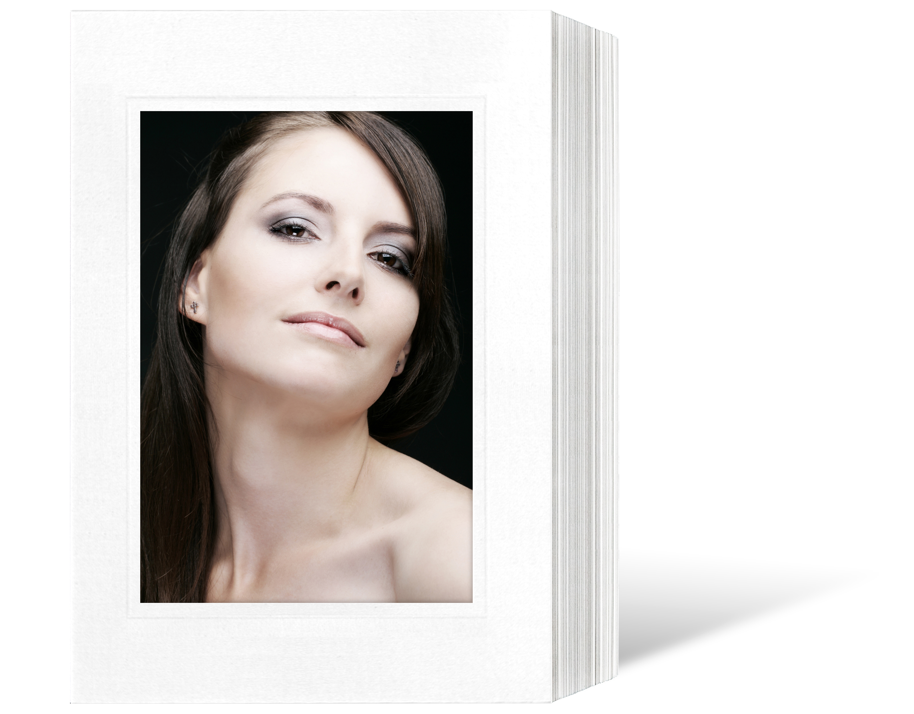 Endlosleporello für 13x18 cm - weiß - weiß matte Maske - Blindprägung- 50 Teile