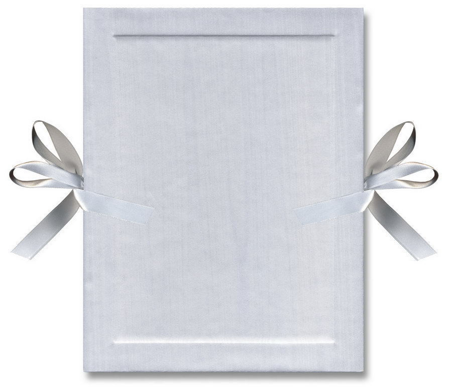 Kurz-Leporello mit Satinschleife Serie "Moiré Delux"