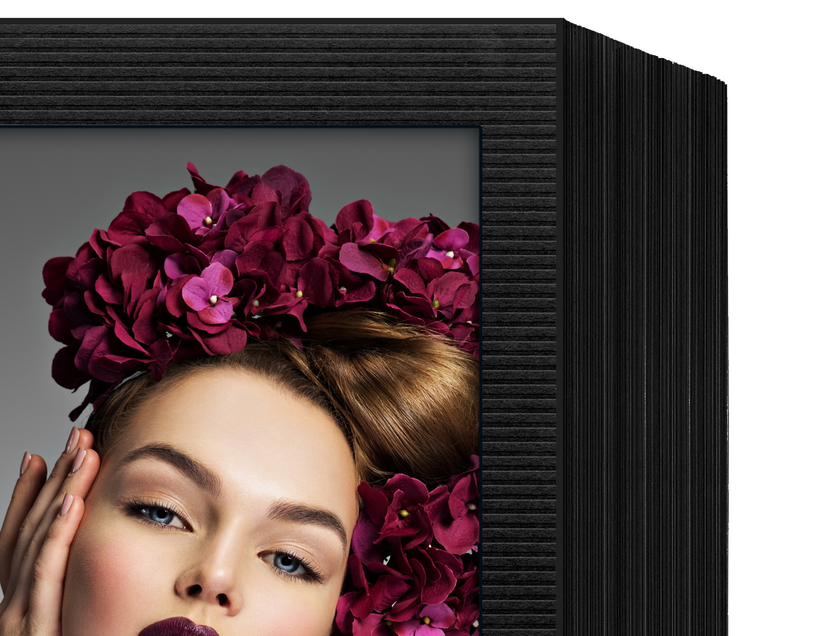 Endlosleporello für 15x20 cm - schwarz - schwarz gerippte Maske - 50 Teile