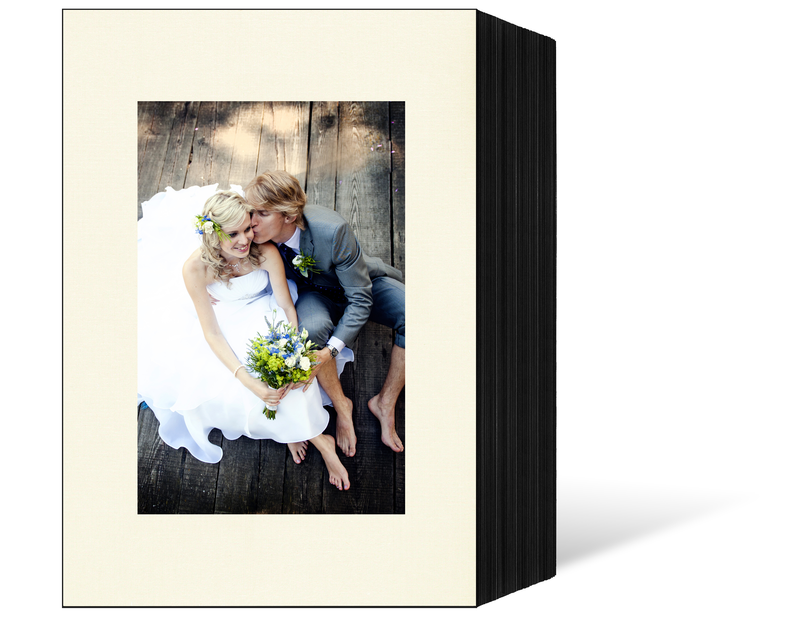 Endlosleporello für 13x18 cm - schwarz - creme gerippte Maske - 100 Teile