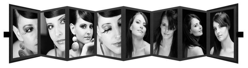 Kurz-Leporello mit Satinschleife Serie "Moiré"