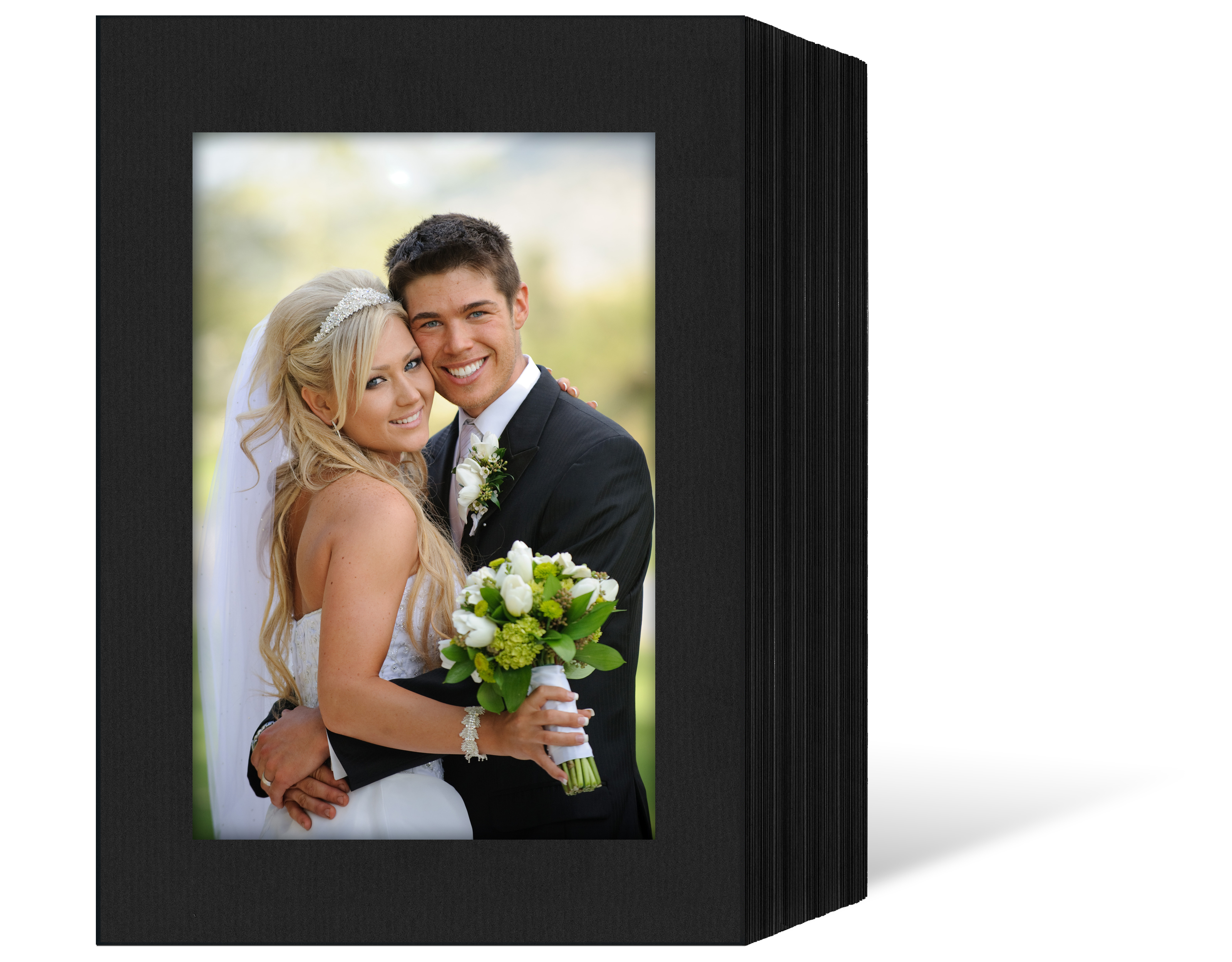 Endlosleporello für 13x18 cm - schwarz - schwarz gerippte Maske - 100 Teile