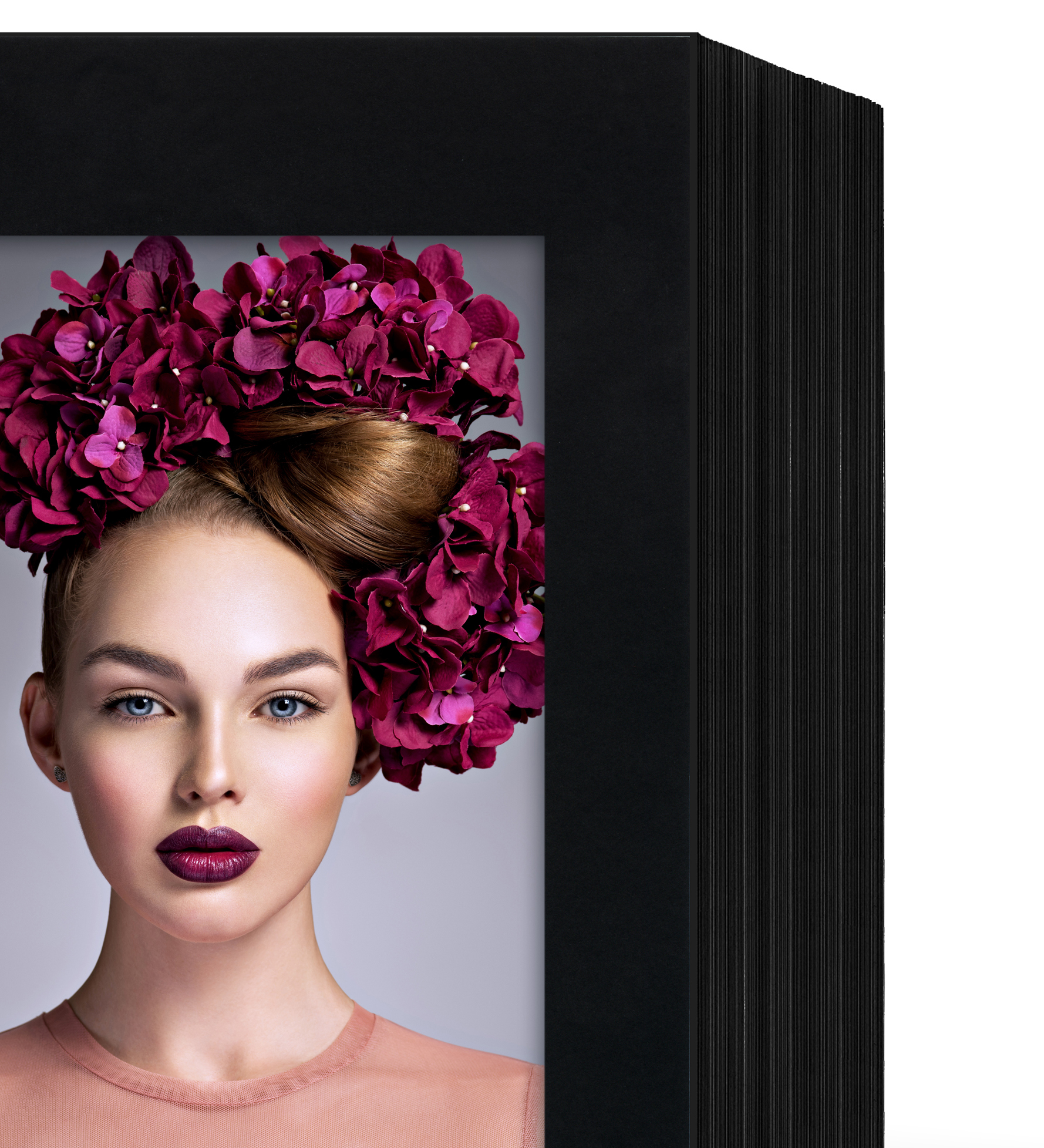 Endlosleporello  für 20x25 cm - schwarz - schwarze matte Maske - ohne Rand - 50 Teile