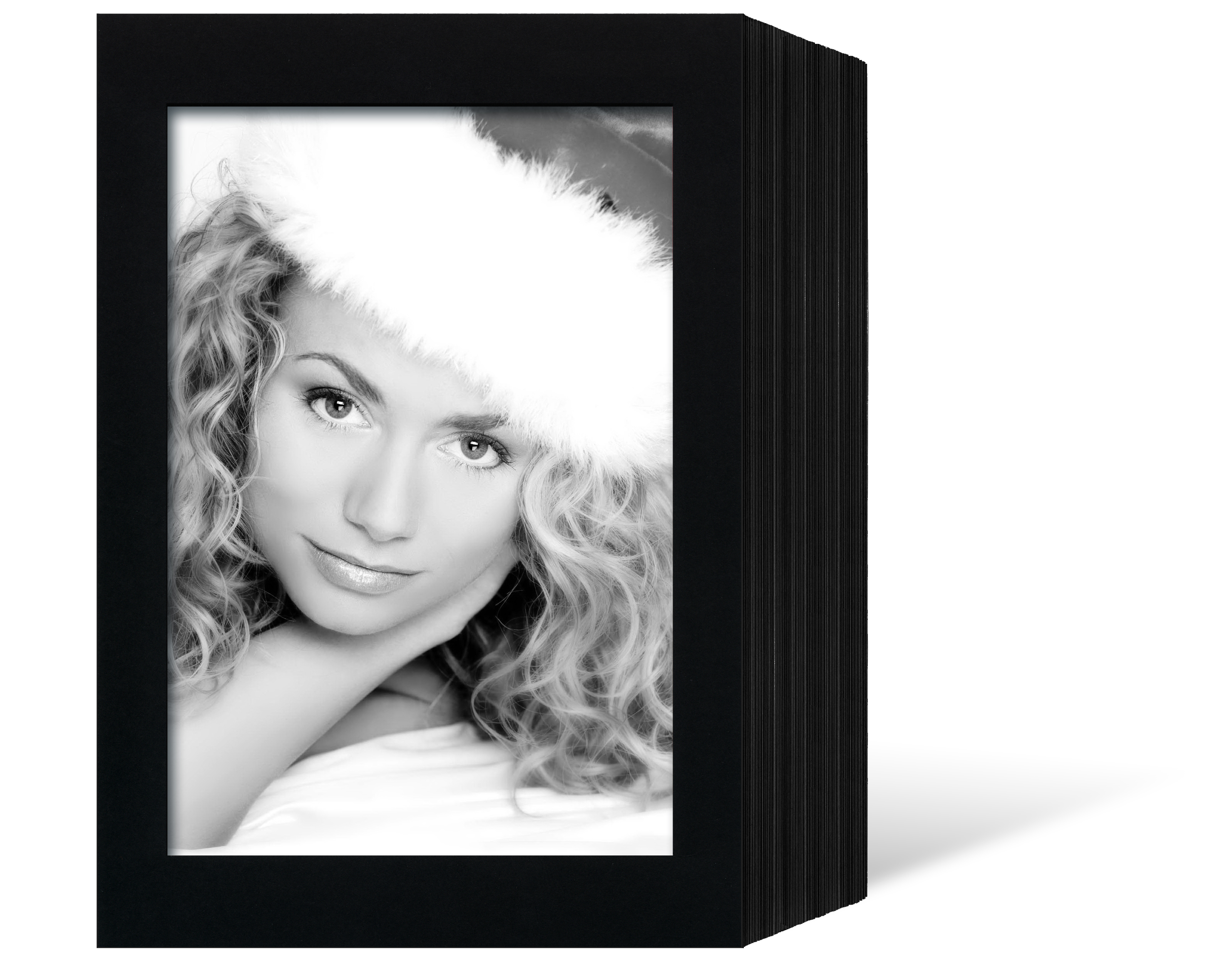 Endlosleporello  für 20x30 cm - schwarz - schwarze matte Maske - ohne Rand - 100 Teile