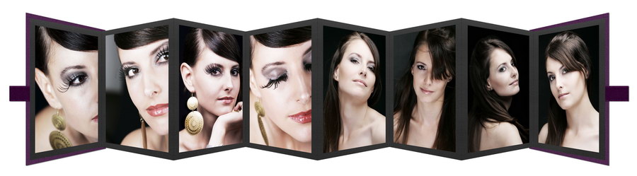 Kurz-Leporello mit Satinschleife Serie "Brillianta"