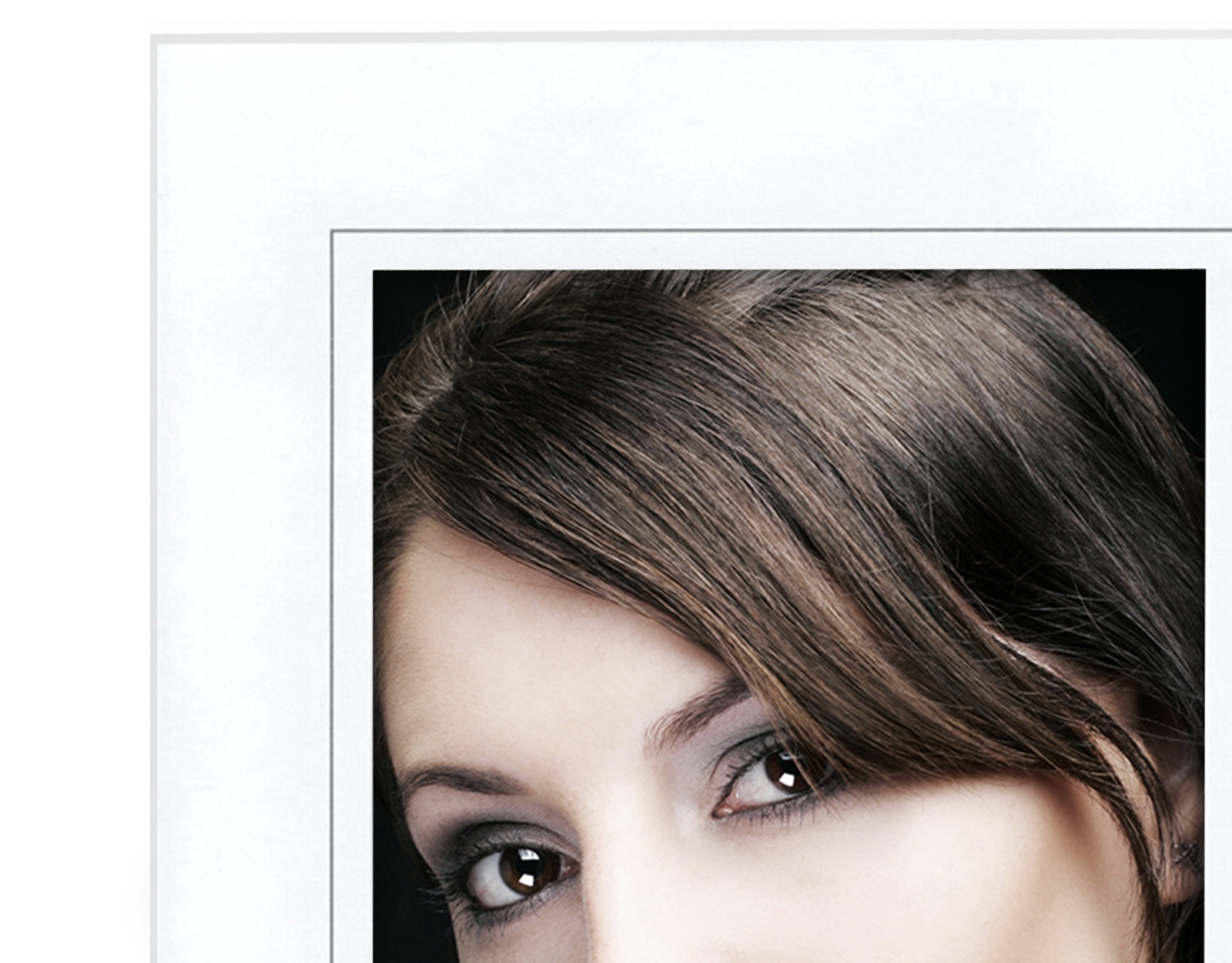 Endlosleporello für 13x19 cm - weiß - weiße Maske - grauer Rand - 50 Teile