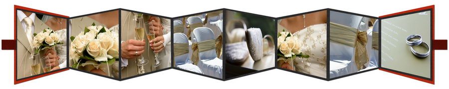 Kurz-Leporello mit Satinschleife Serie "Brillianta"