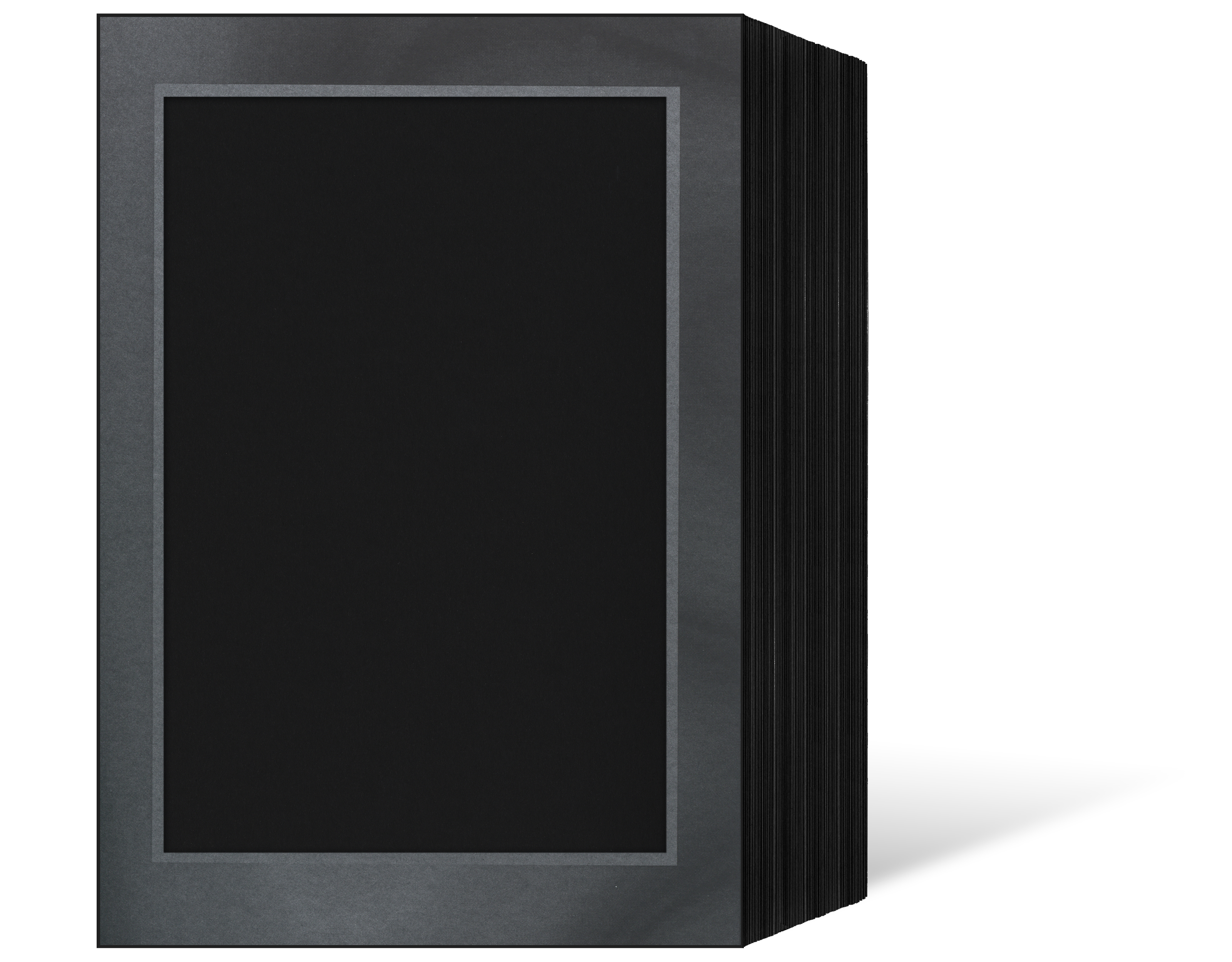 Endlosleporello für 13x18 cm - schwarz - schwarz/silber Maske - silber Rand - 100 Teile