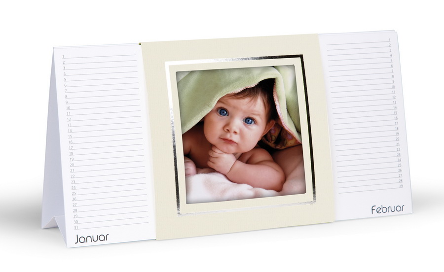 Momentum Fotokalender Litra2 10.5x21.5 creme silber offset