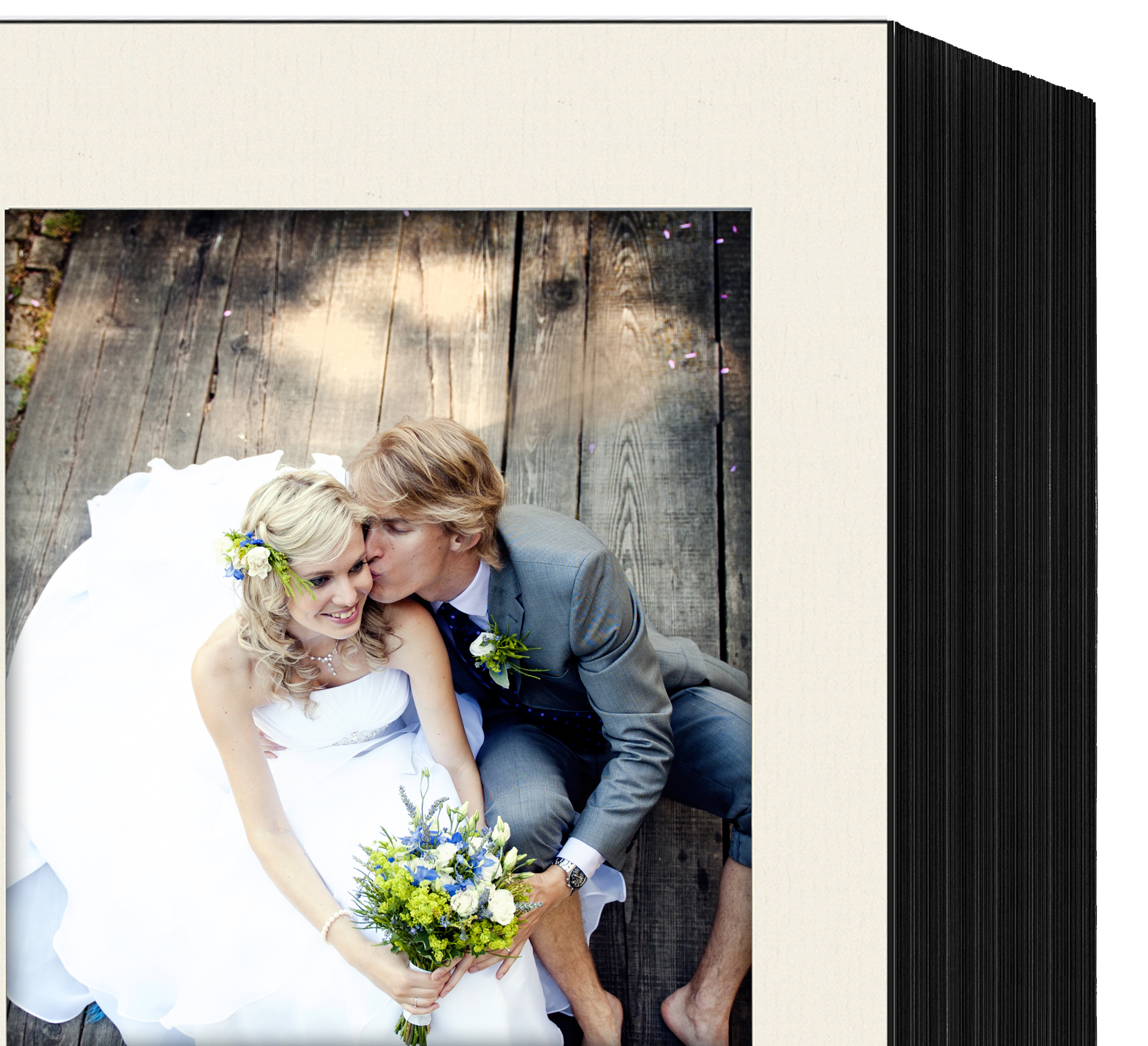 Endlosleporello für 15x20 cm - schwarz - creme gerippte Maske - 50 Teile