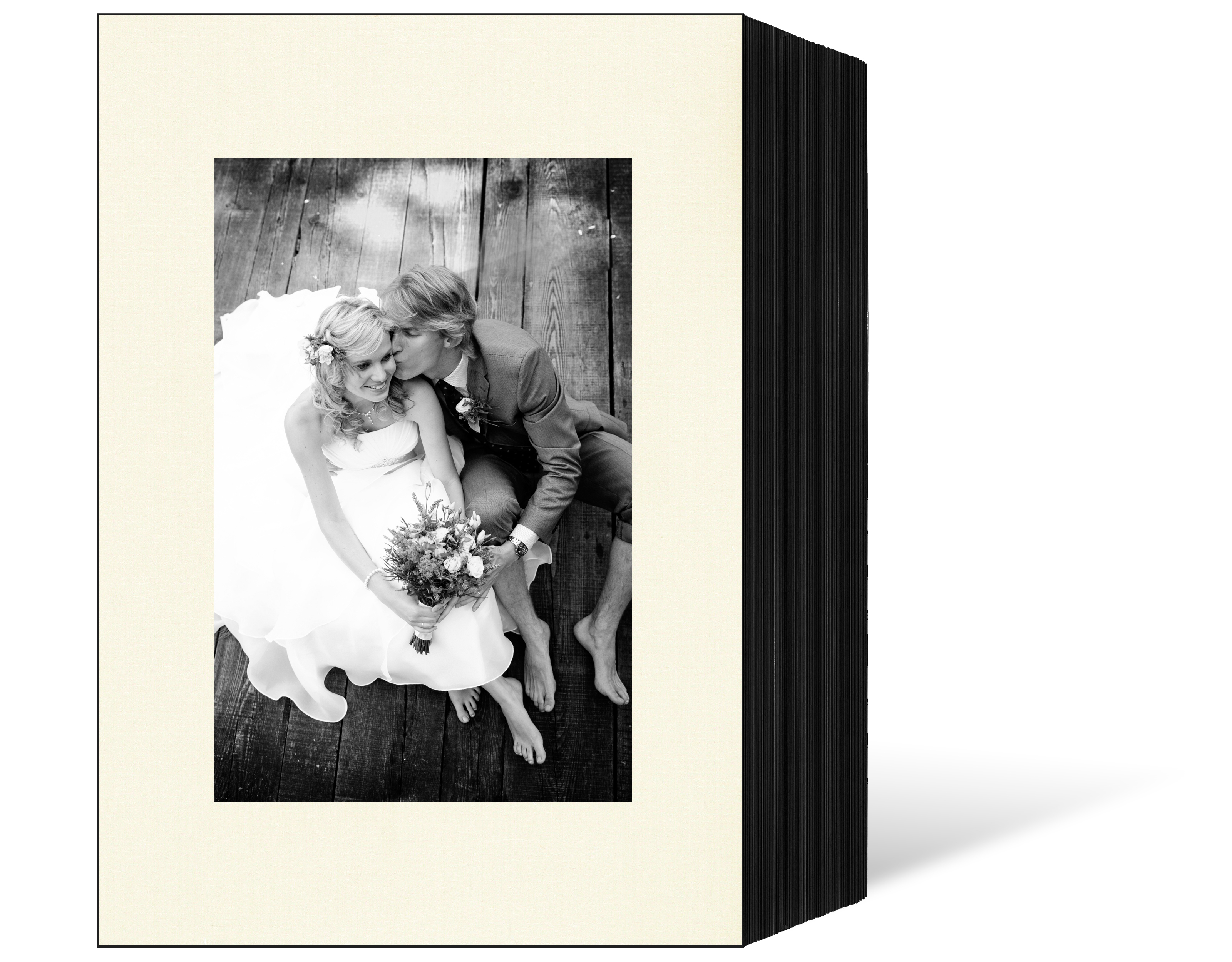 Endlosleporello für 13x18 cm - schwarz - creme gerippte Maske - 100 Teile