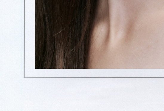 Endlosleporello  für 20x30 cm - weiß - weiße glänzende Maske - grauer Rand - 50 Teile