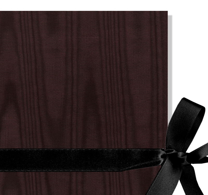 Kurz-Leporello mit Satinschleife Serie "Moiré"