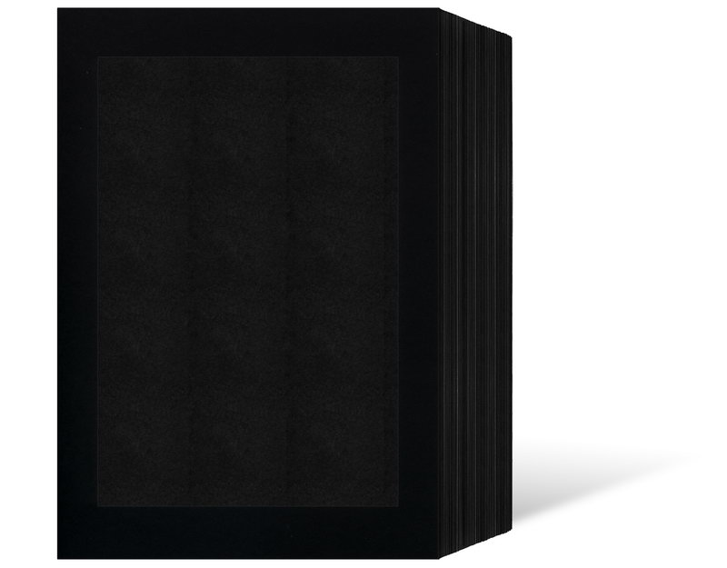 Endlosleporello  für 18x24 cm - schwarz - schwarze matte Maske - ohne Rand - 50 Teile