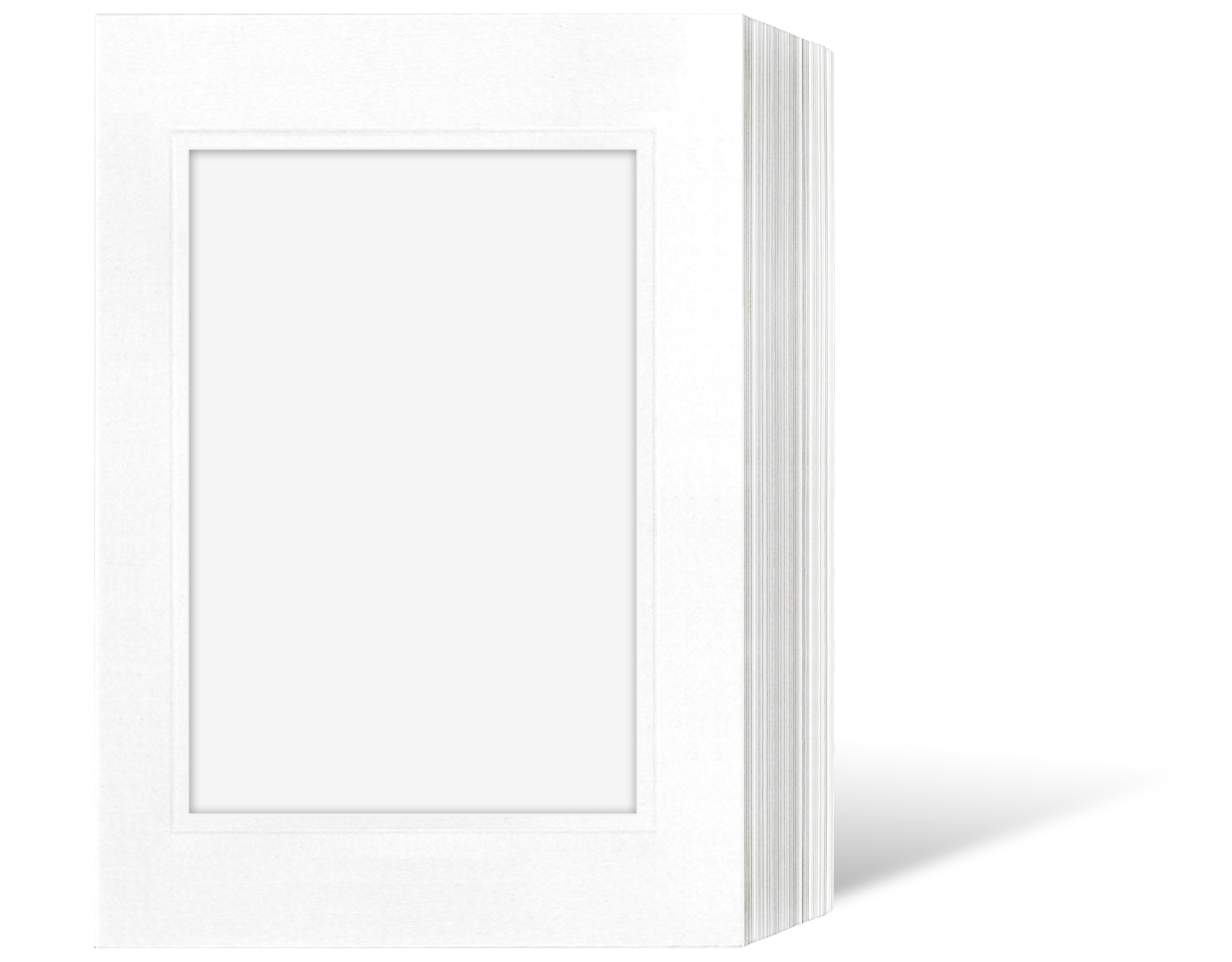 Endlosleporello für 13x18 cm - weiß - weiß matte Maske - Blindprägung- 50 Teile