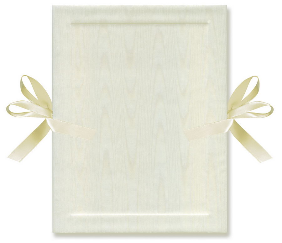 Kurz-Leporello mit Satinschleife Serie "Moiré Delux"