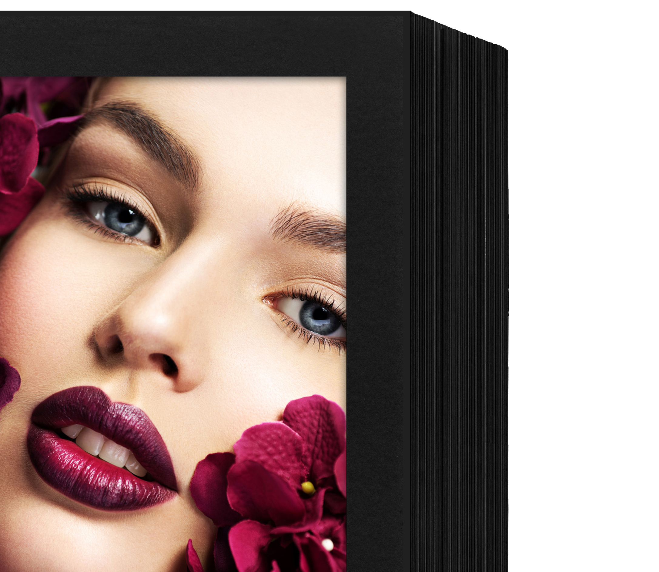 Endlosleporello  für 20x28 cm - schwarz - schwarze matte Maske - ohne Rand - 50 Teile