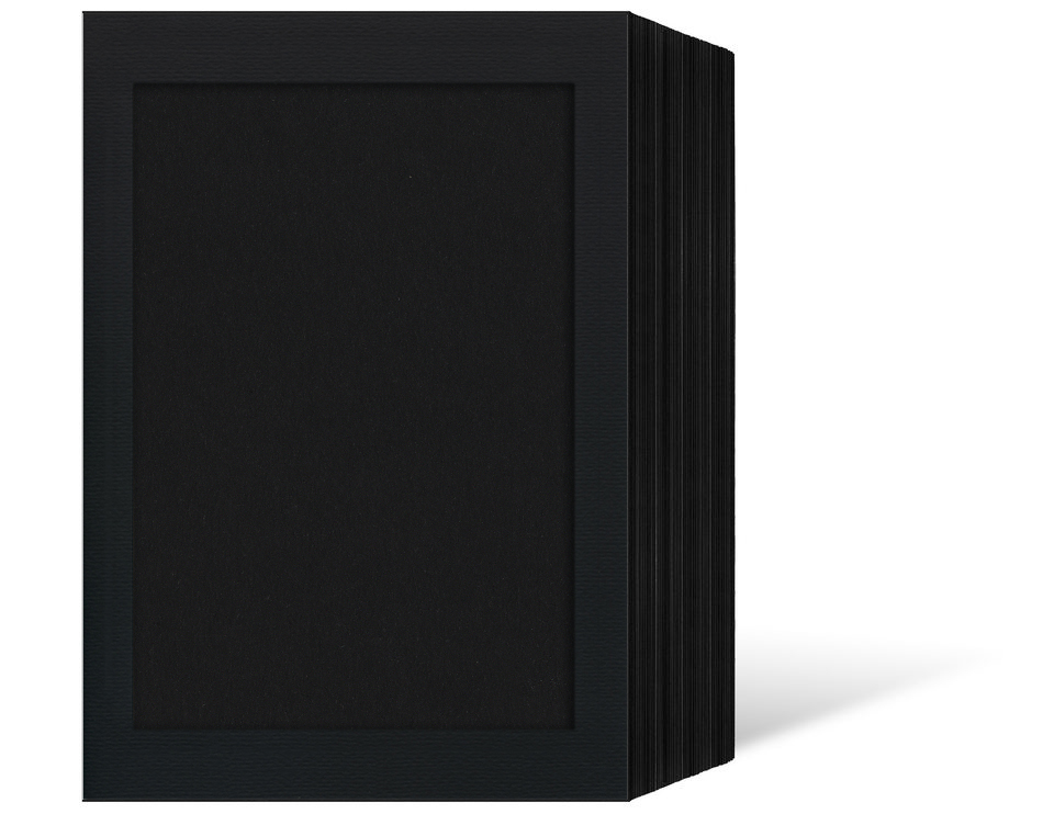 Endlosleporello für 15x20 cm - schwarz - schwarz filzgeprägte Maske - ohne Rand - 50 Teile