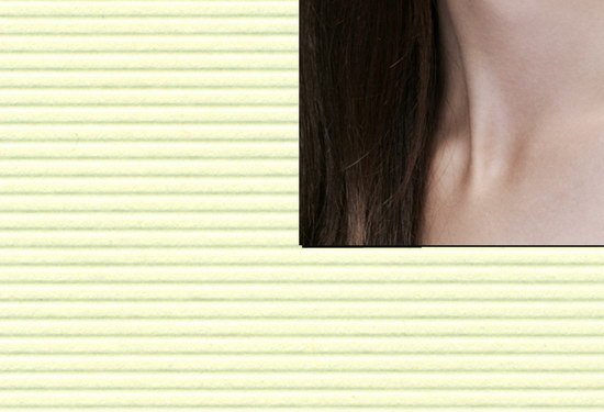 quadratisches Endlosleporello für 15x20 cm - schwarz - creme gerippte Maske - 50 Teile