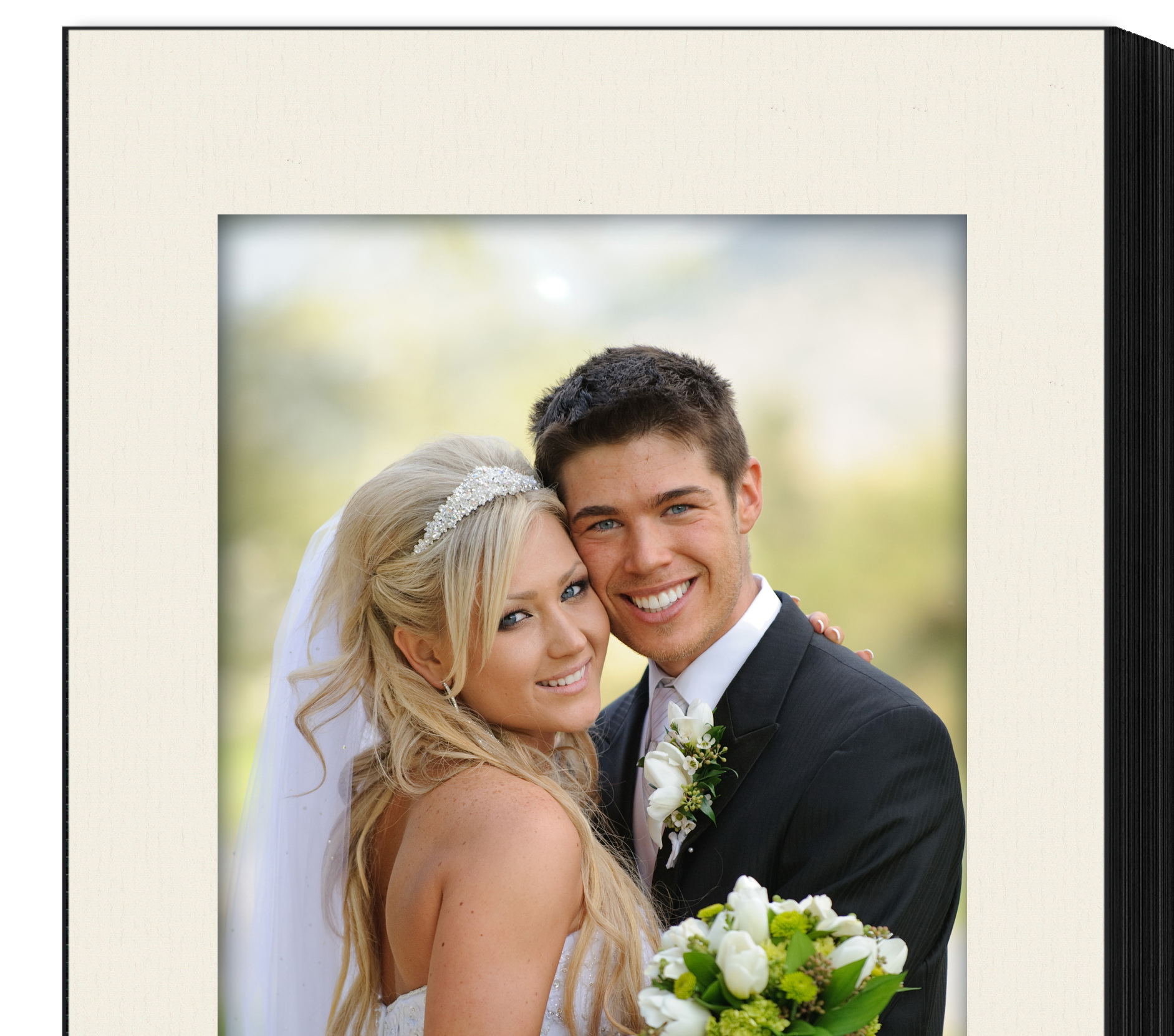 Endlosleporello für 10x15 cm - schwarz - creme gerippte Maske - 50 Teile