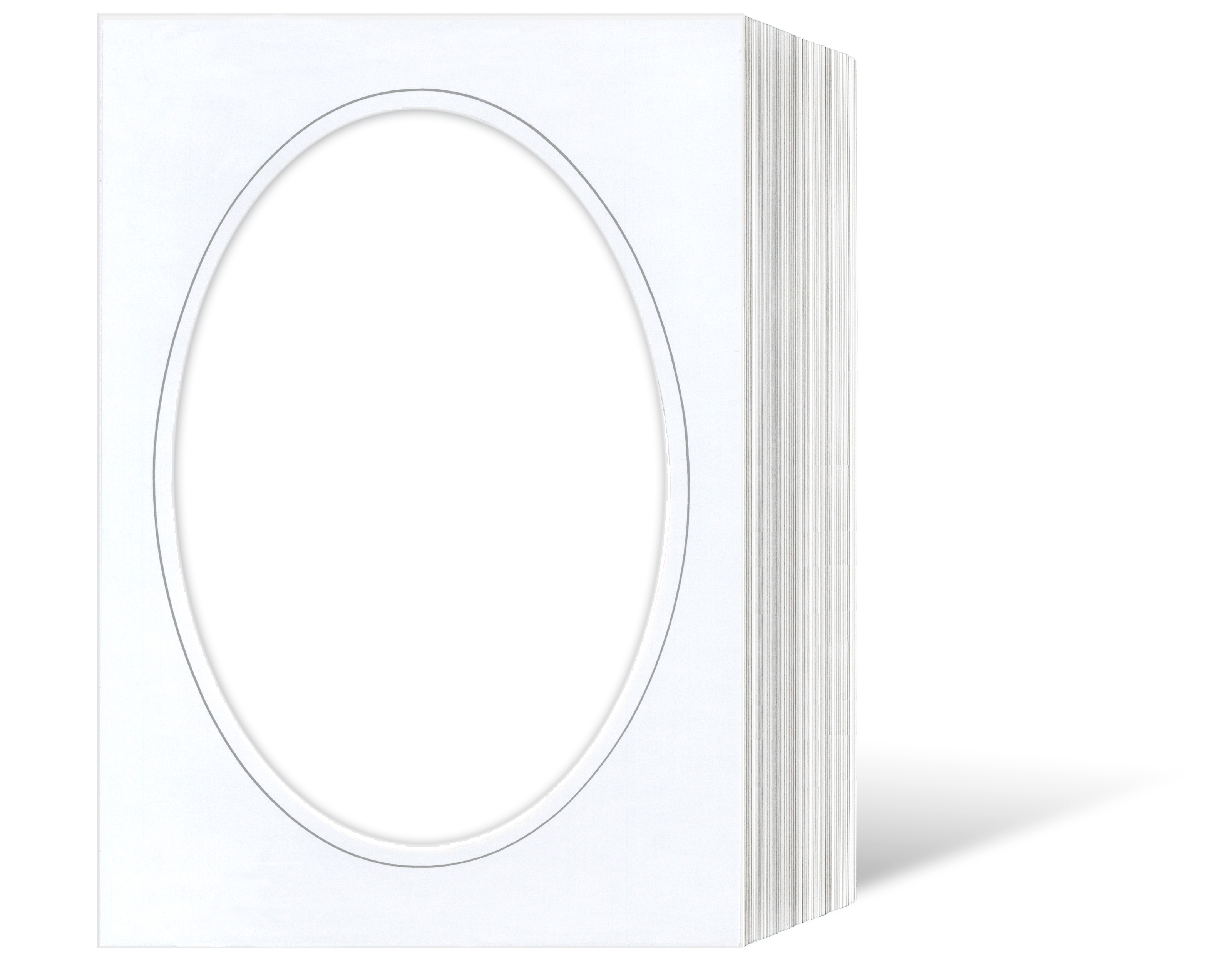 Endlosleporello  für 15x20 cm - weiß - weiße glänzende Maske - grauer Rand - eckig/oval - 50 Teile