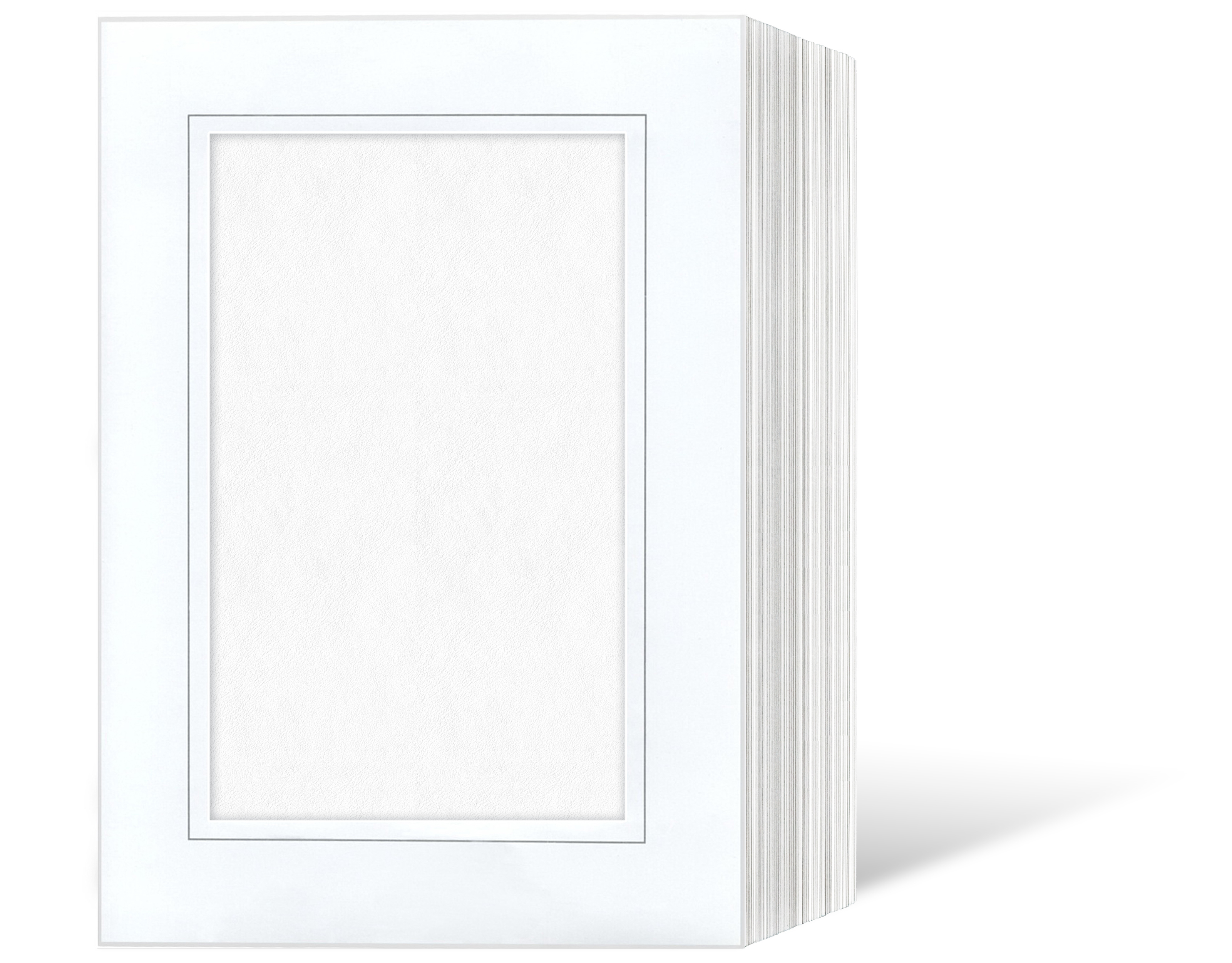 Endlosleporello für 13x19 cm - weiß - weiße Maske - grauer Rand - 50 Teile