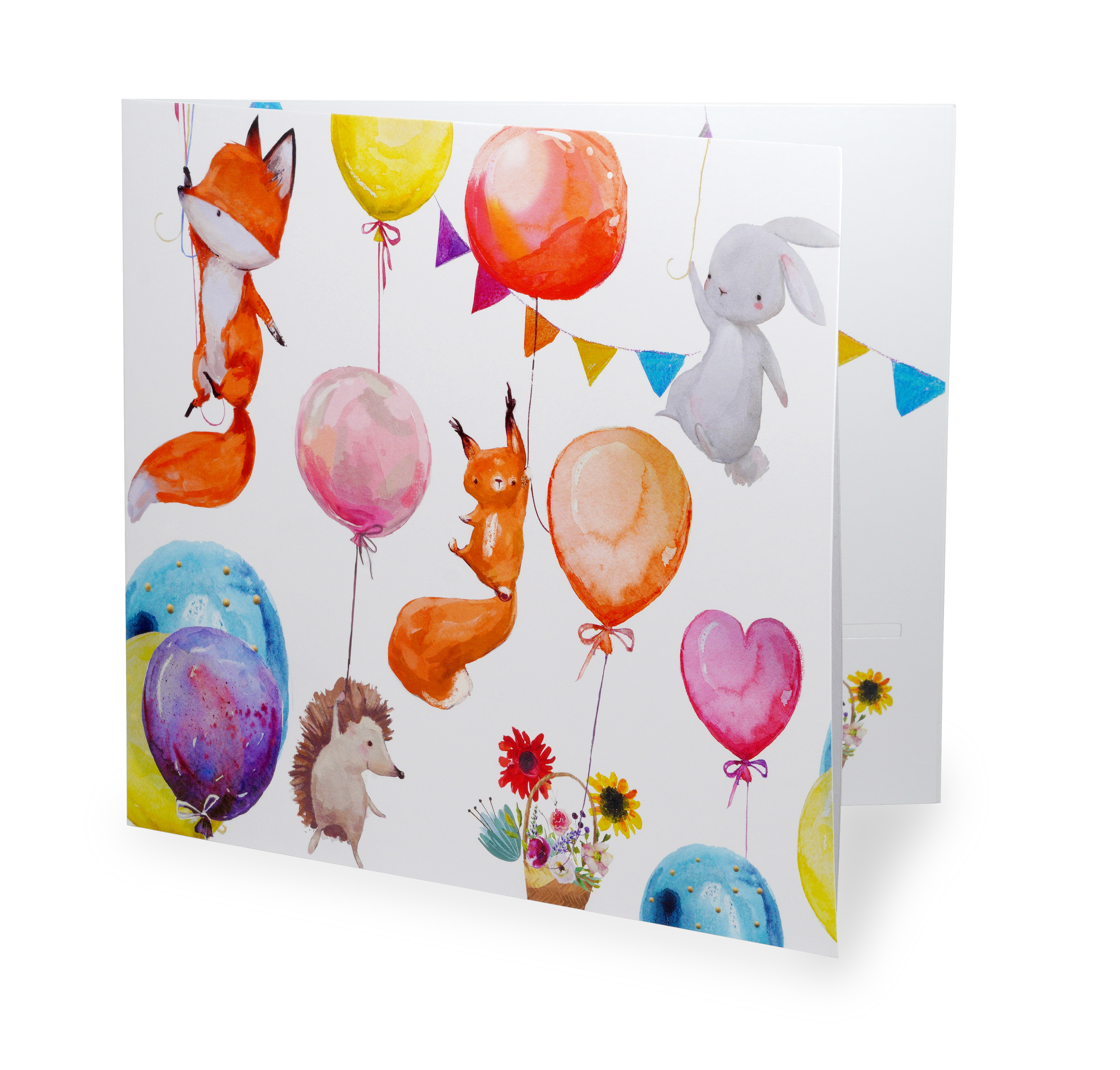 2 tlg. Fotomappe / Kindergartenmappe für 13x18 cm mit Einsteckschlitz - Ballons