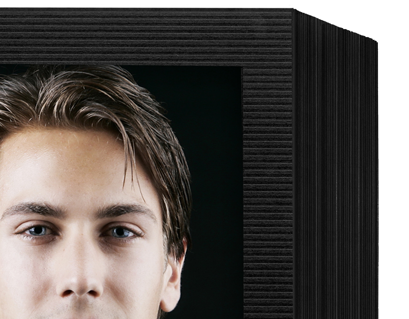 Endlosleporello für 13x18 cm - schwarz - schwarz gerippte Maske - 50 Teile