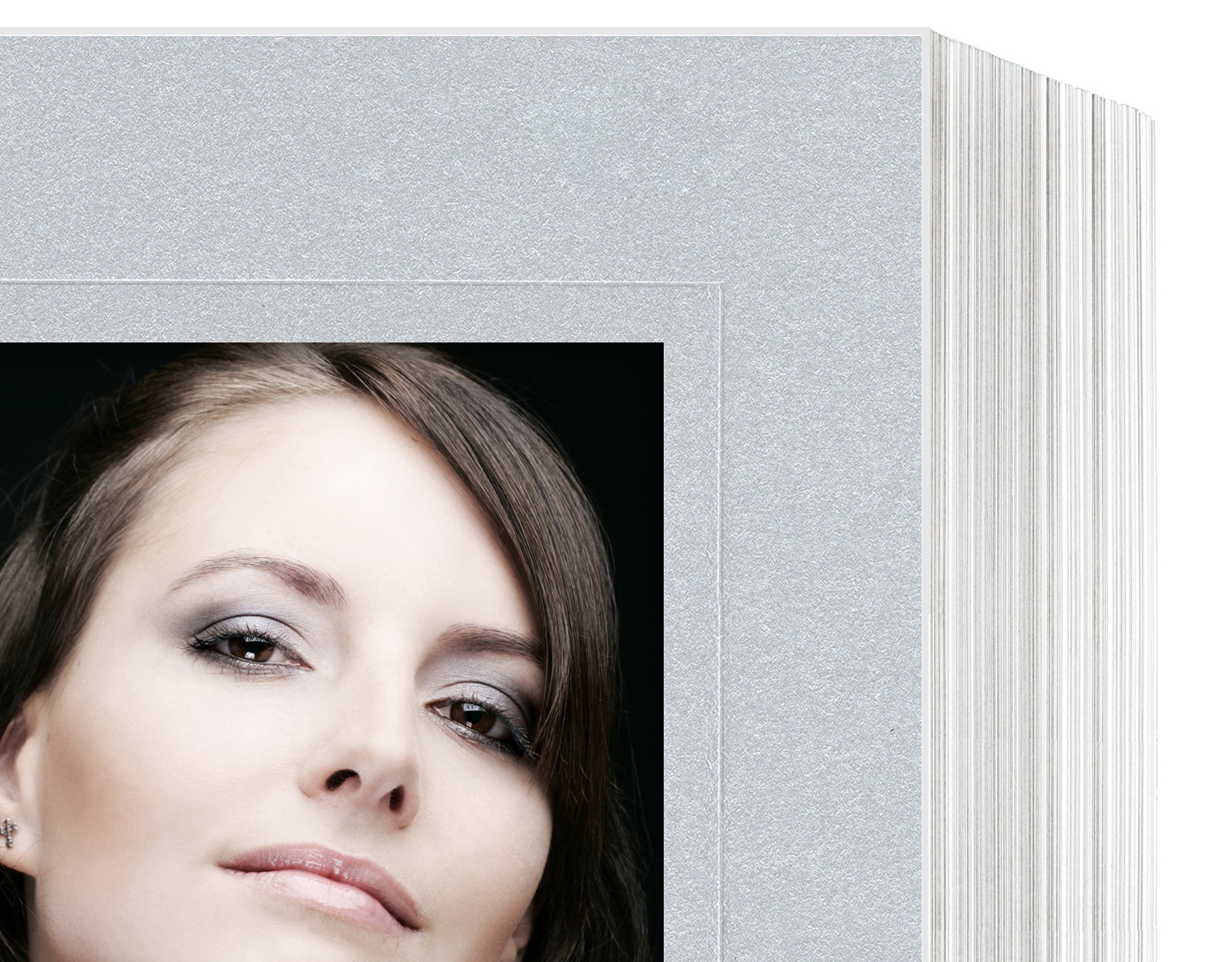Endlosleporello für 10x15 cm - weiß - silber satinierte Maske - Blindprägung -100 Teile Endlosleporello für 10x15 cm - weiß - silber satinierte Maske - Blindprägung -100 Teile