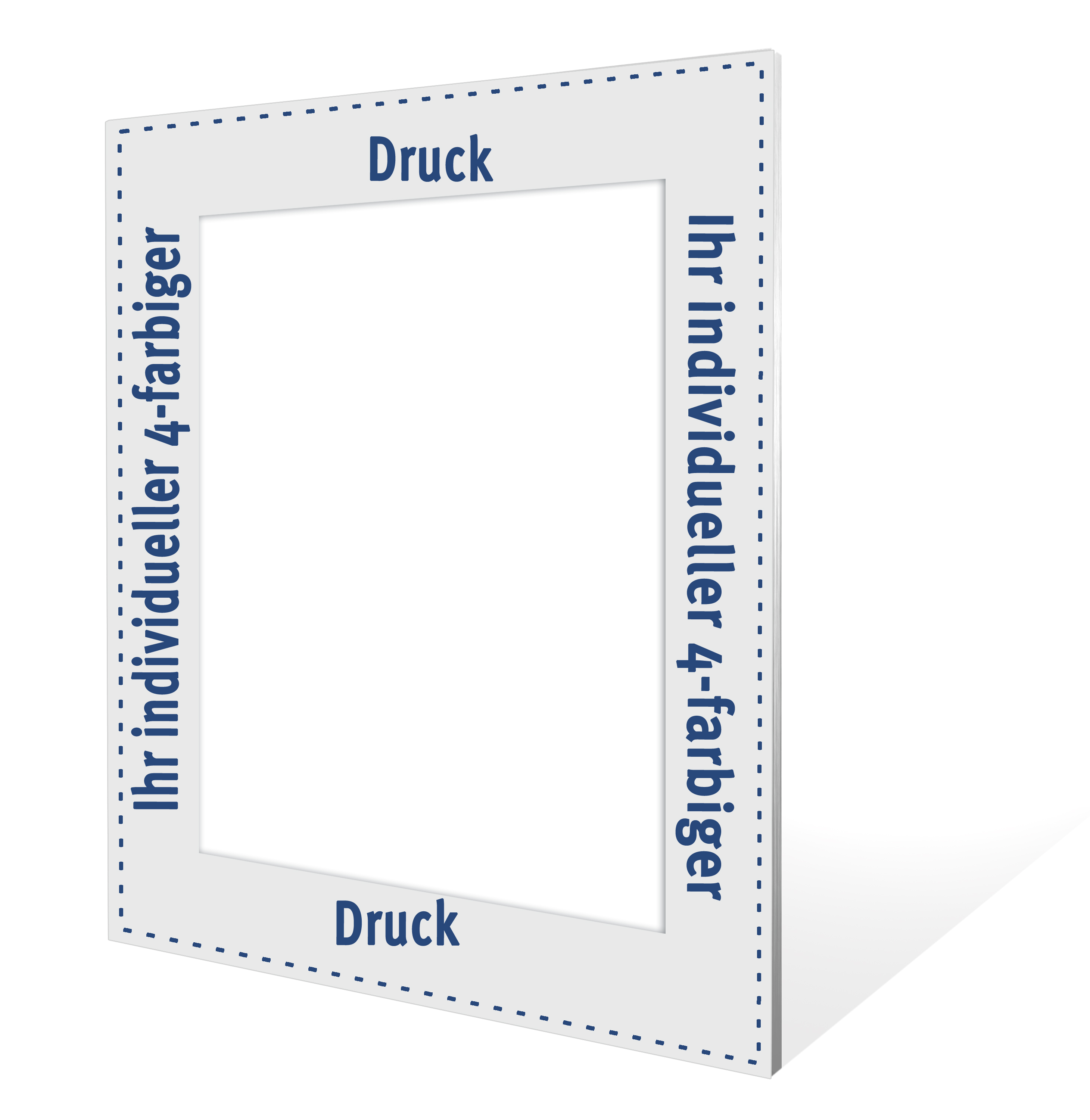 100 Stück Individuell bedruckbarer Aufsteller mit weißer starker Rückwand für 15x20 cm - 100 Stück
