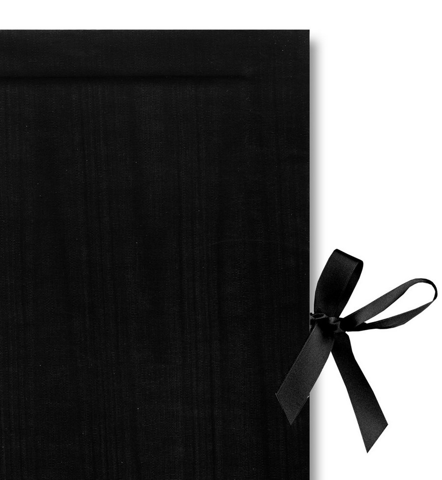 Kurz-Leporello mit Satinschleife Serie "Moiré Delux"