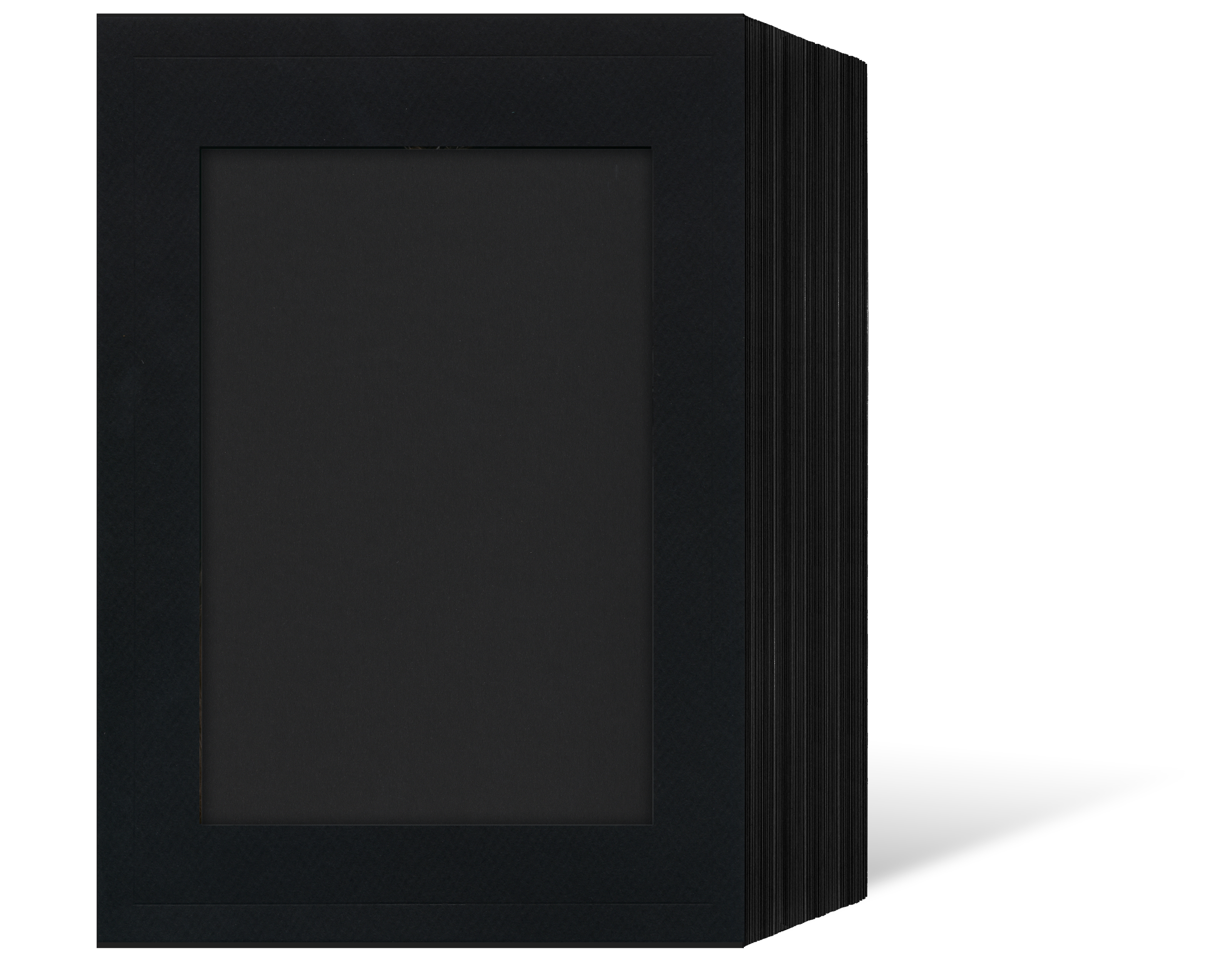 Endlosleporello für 13x18 cm - schwarz - schwarz filzgeprägte Maske - ohne Rand - 50 Teile