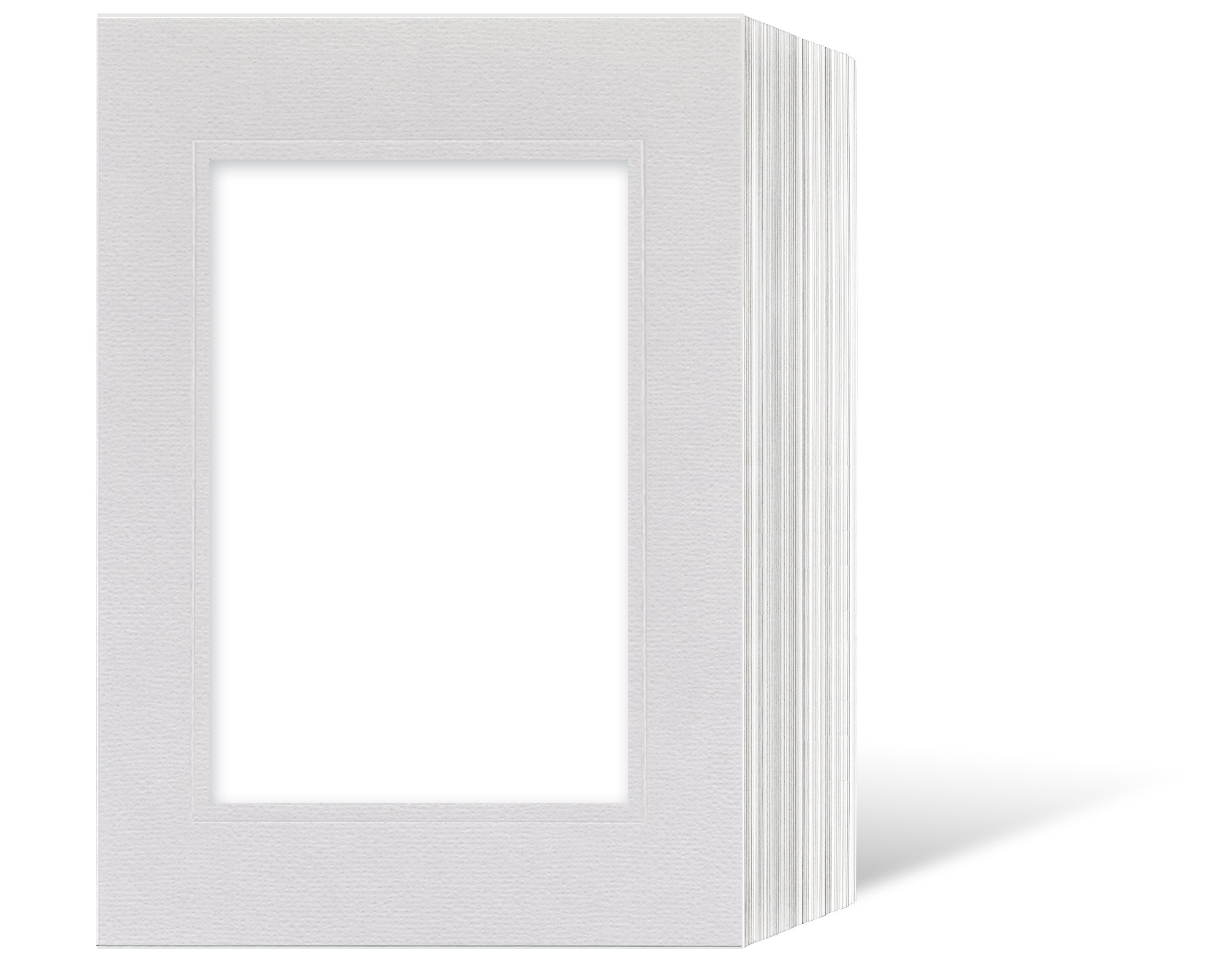 Endlosleporello für 13x18 cm - weiß - graue filzgeprägte Maske - Blindprägung - 50 Teile