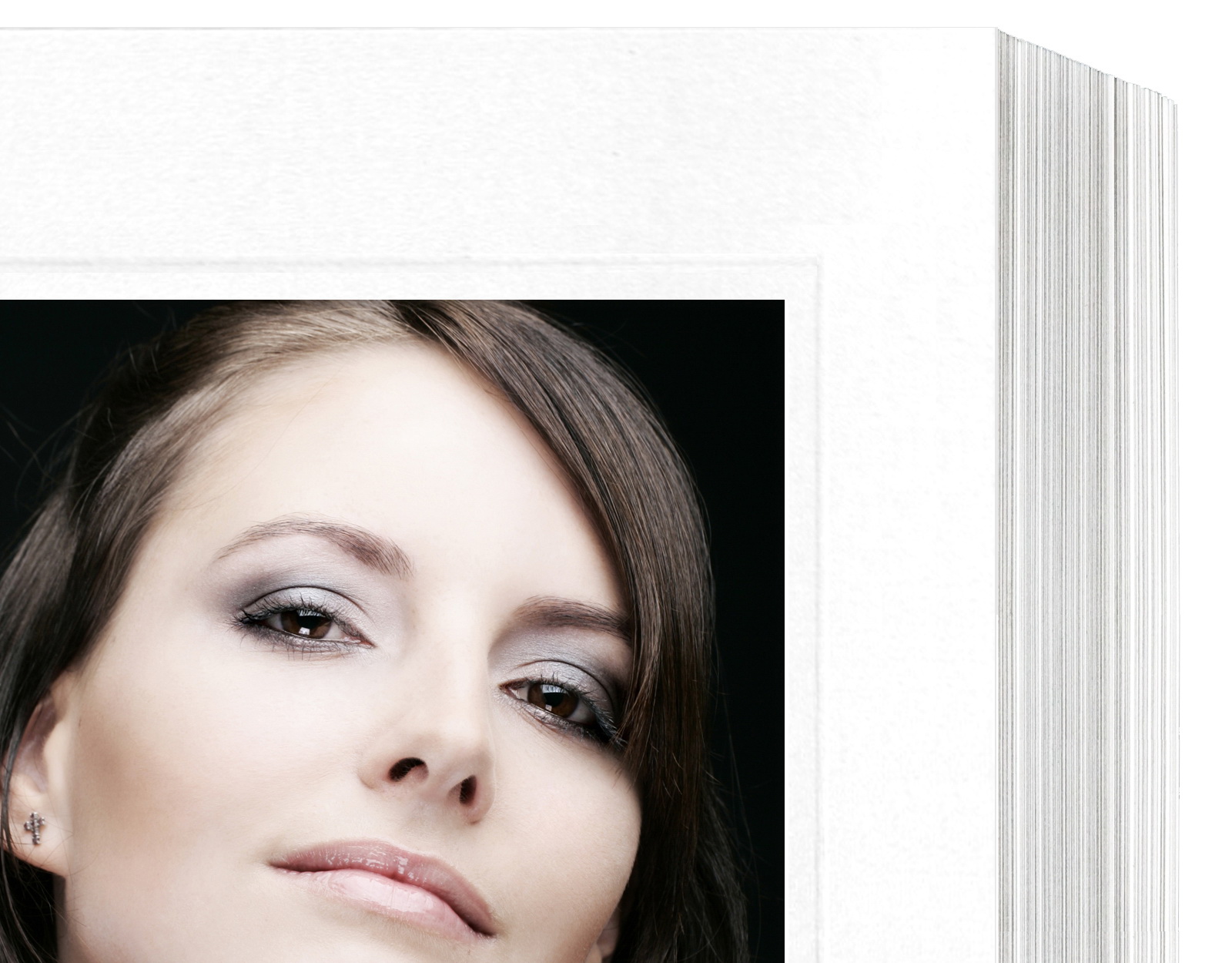 Endlosleporello für 13x18 cm - weiß - weiß matte Maske - Blindprägung- 100 Teile