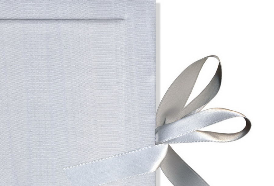 Kurz-Leporello mit Satinschleife Serie "Moiré Delux"