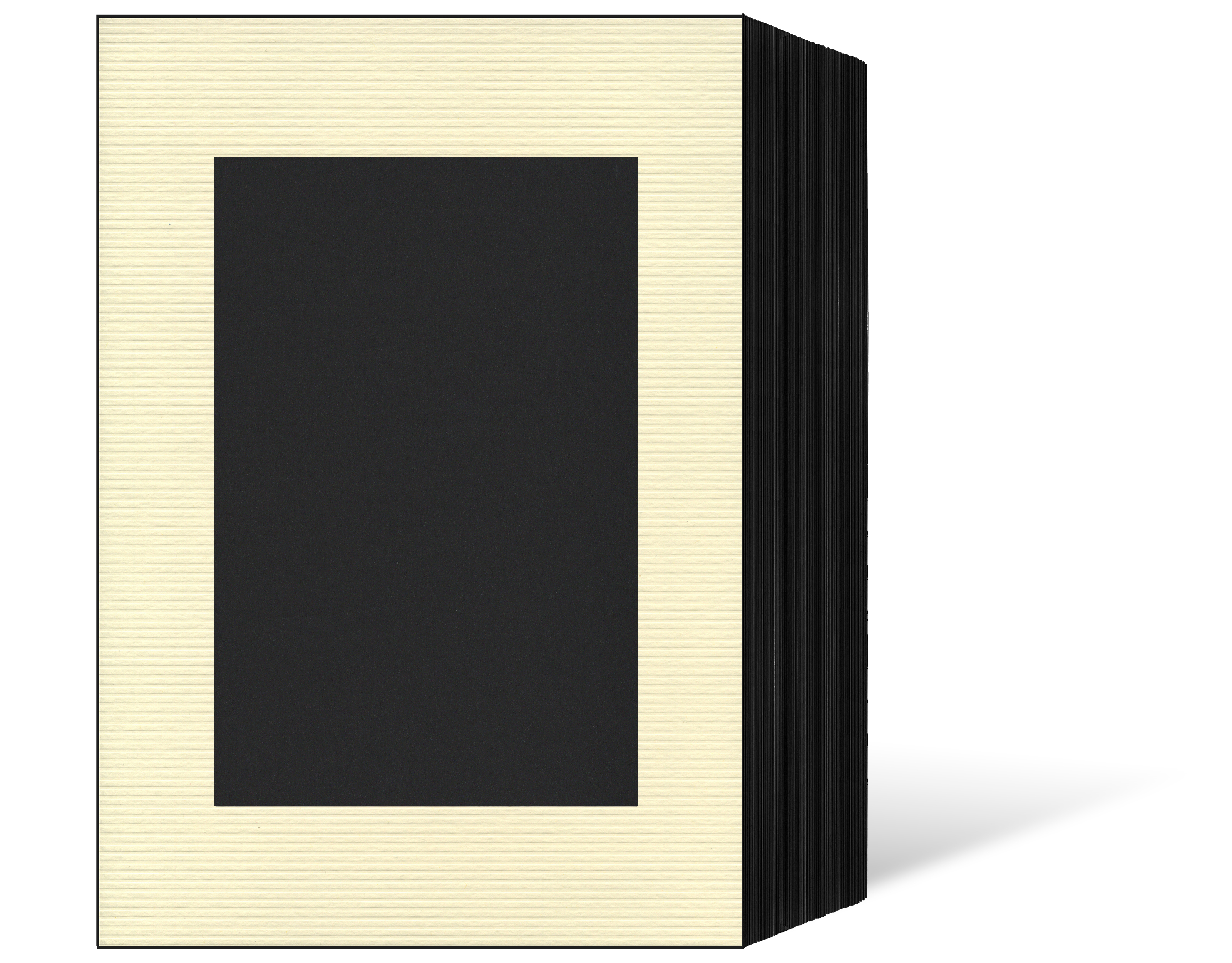 Endlosleporello für 13x18 cm - schwarz - creme gerippte Maske - 50 Teile