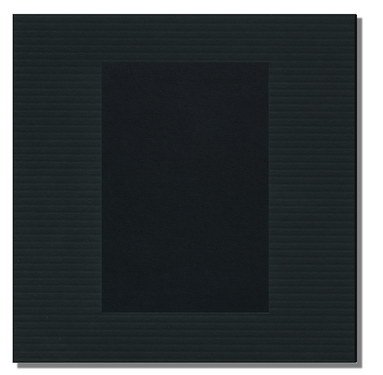 Fotomaske quadratisch für 6x9 cm - schwarz gerippt - ohne Rückwand