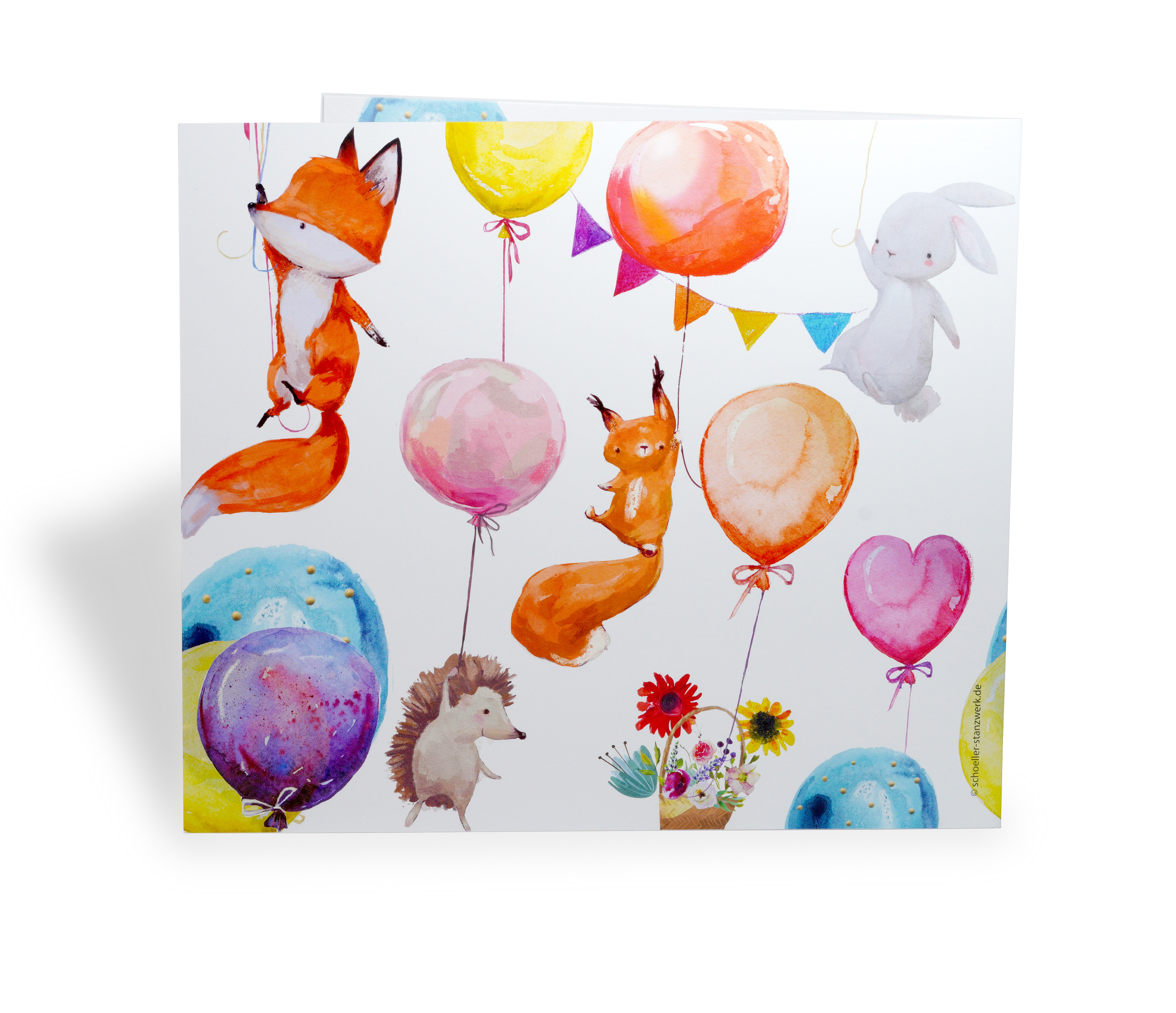2 tlg. Fotomappe / Kindergartenmappe für 13x18 cm mit Einsteckschlitz - Ballons
